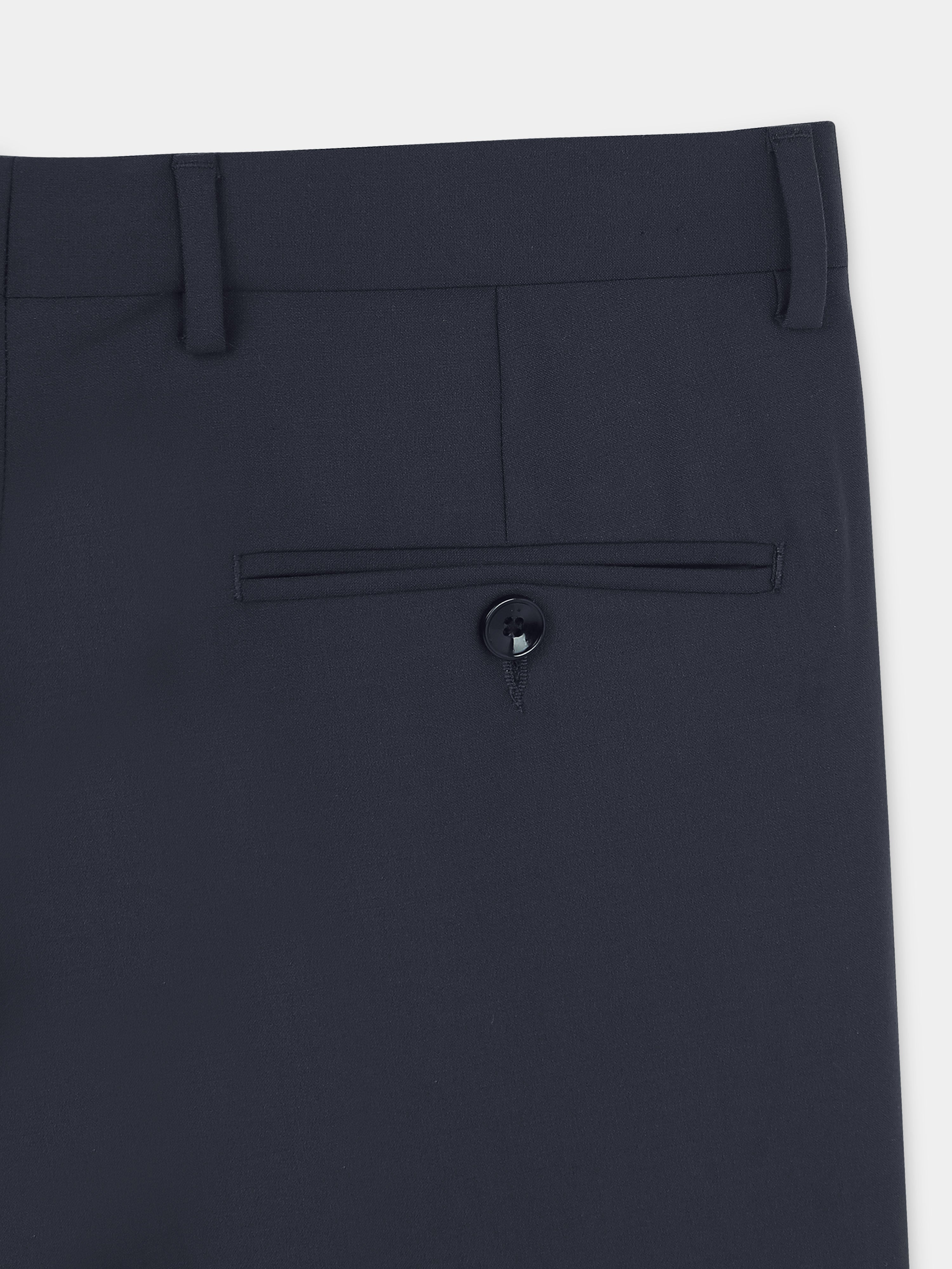 INK BLUE 4 WAY STRETCH VISCOSE BLEND FORMAL PANT