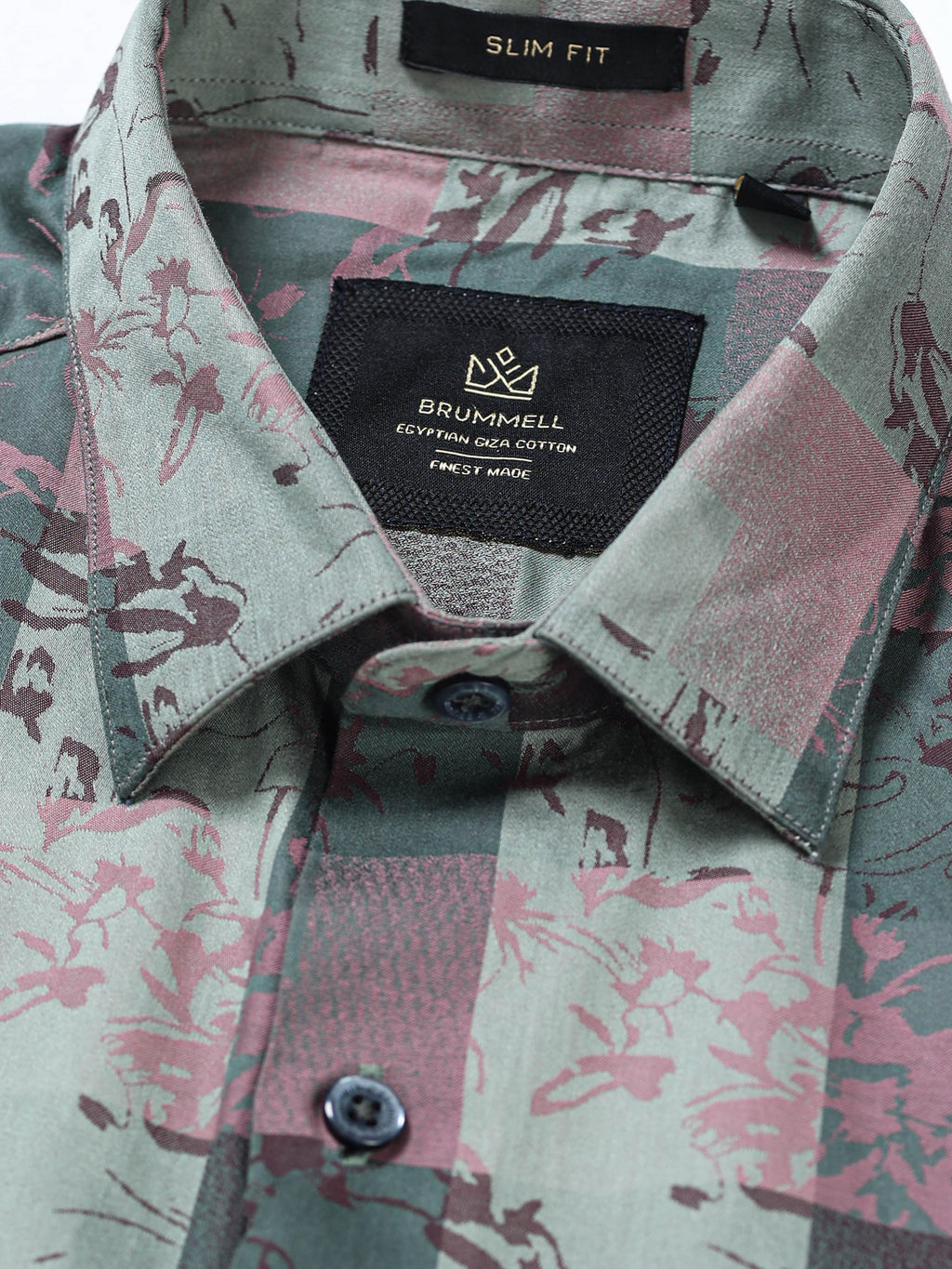 Abstract Forest Jacquard Check Shirt