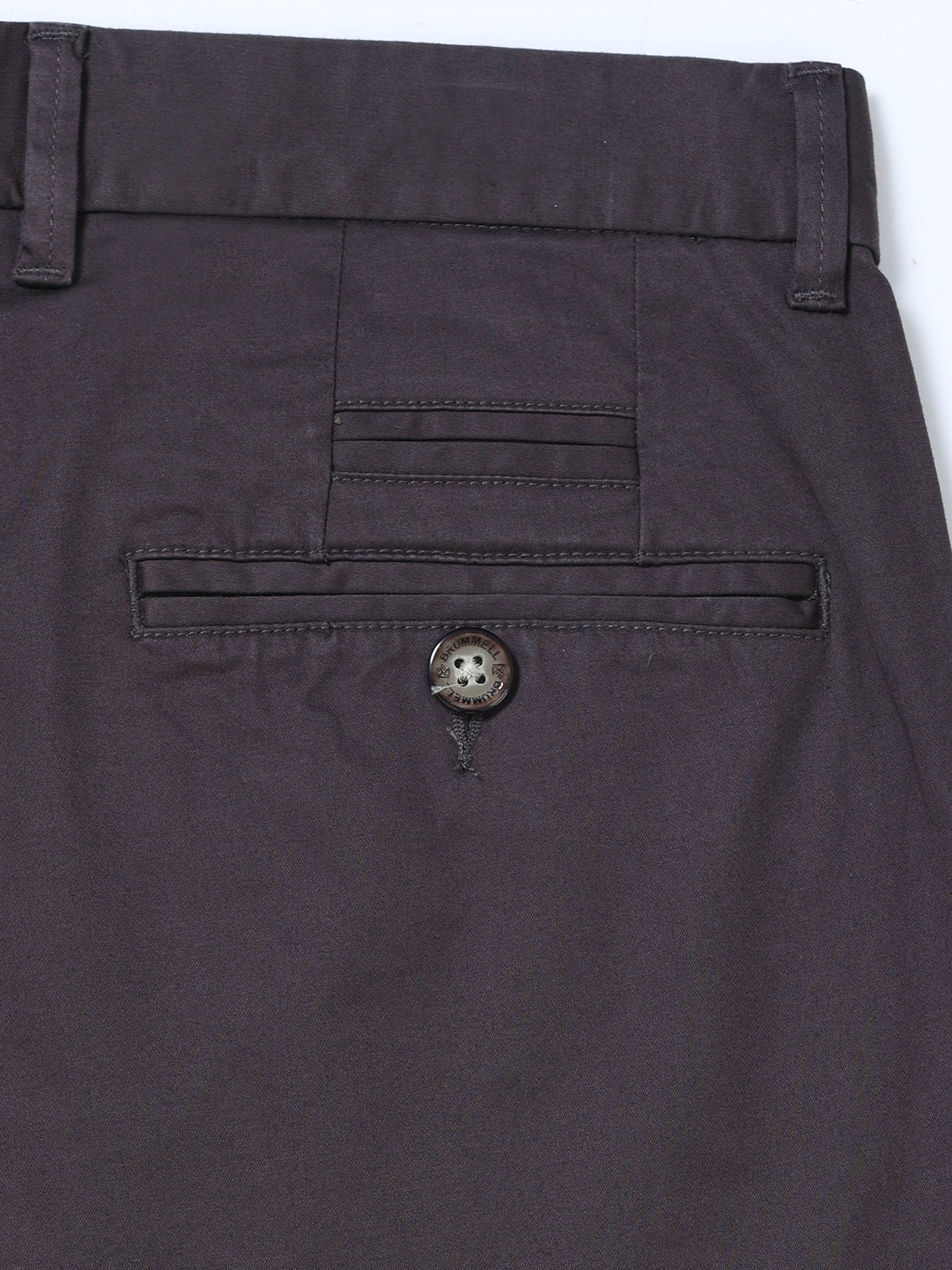 DARK BROWN GIZZA COTTON TROUSER