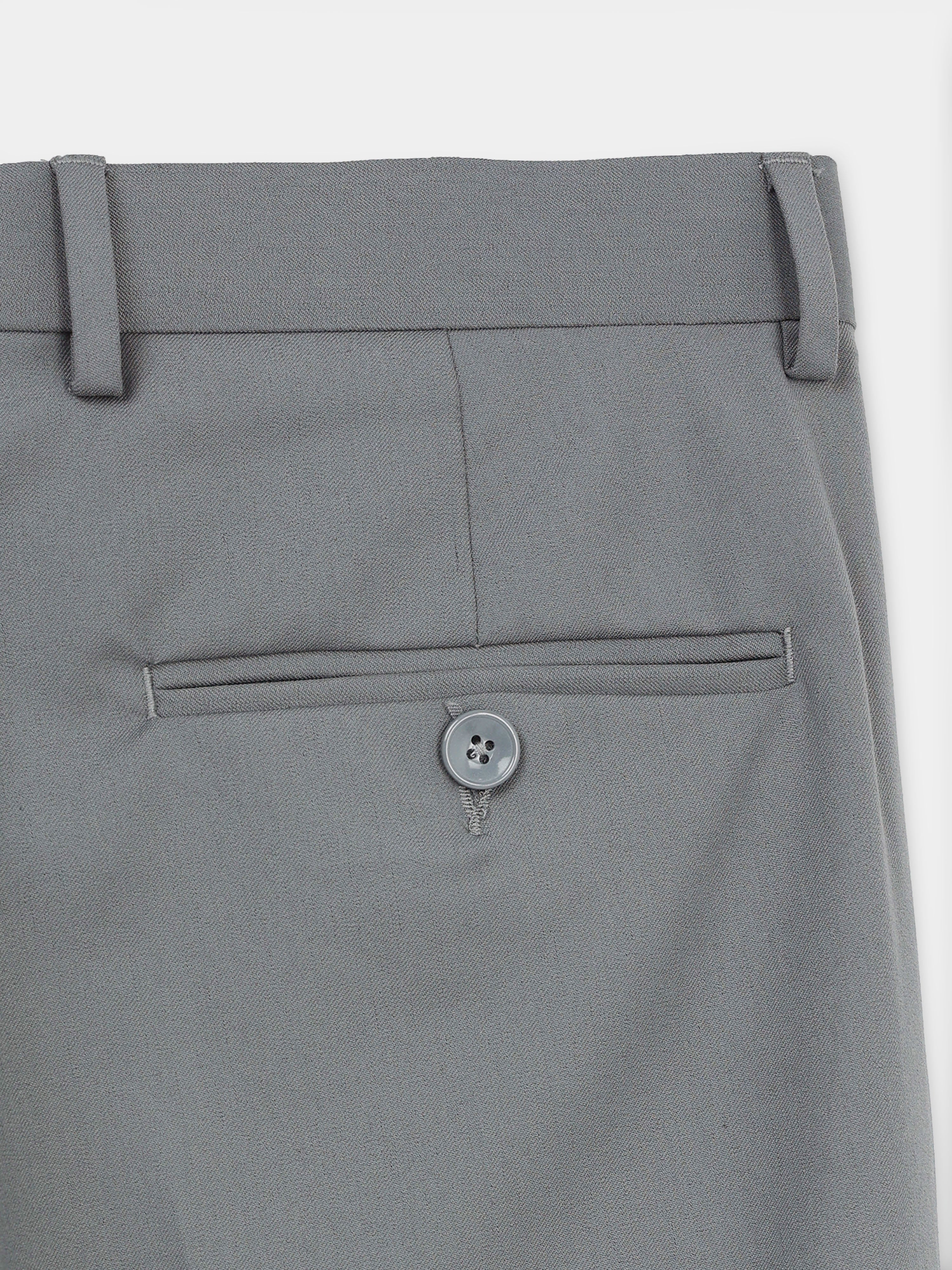 ELEPHANT GREY 4 WAY STRETCH VISCOSE BLEND FORMAL PANT