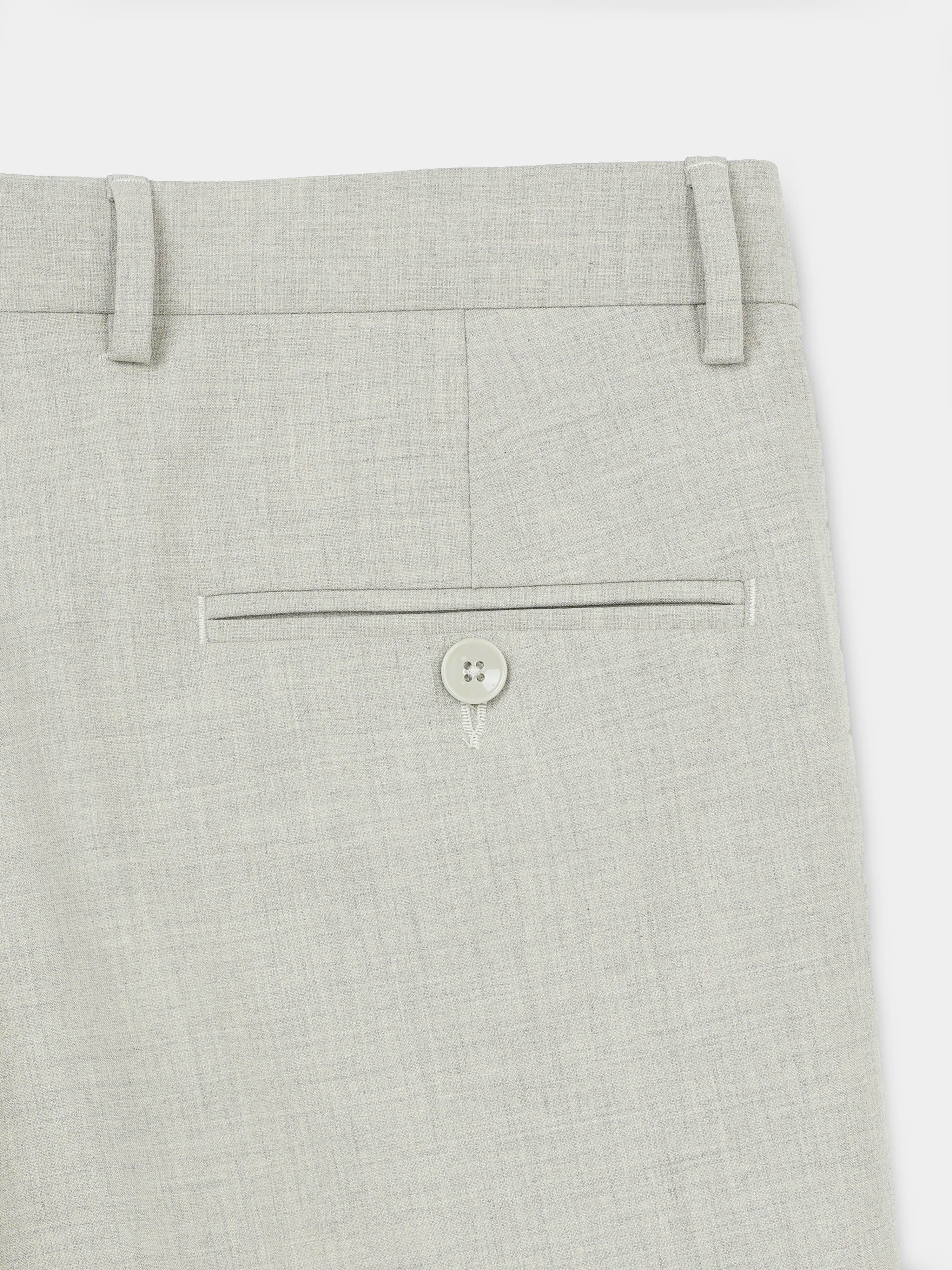 LIGHT GREY 4 WAY STRETCH VISCOSE BLEND FORMAL PANT