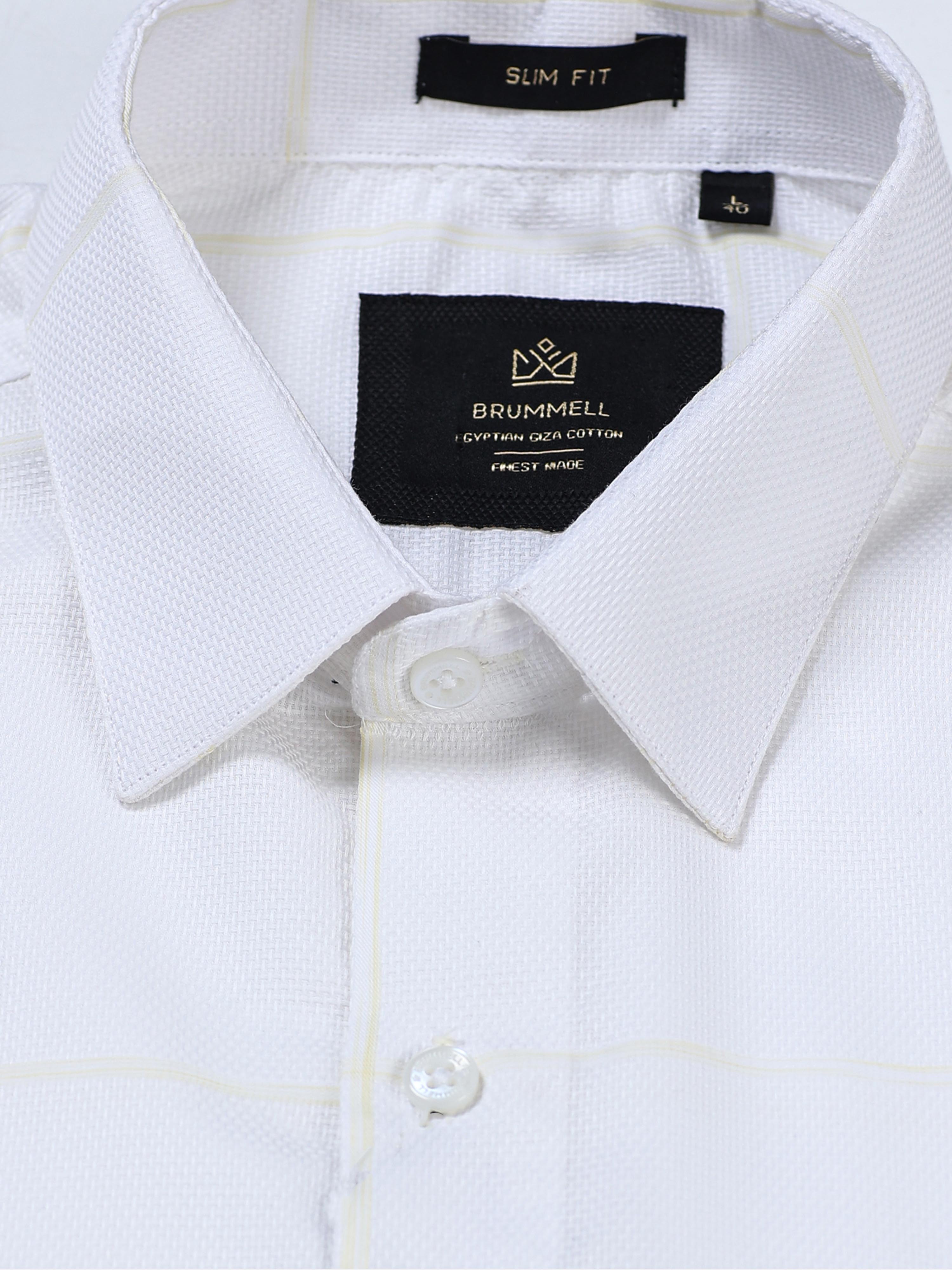 Ivory Honeycomb Structured Shirt