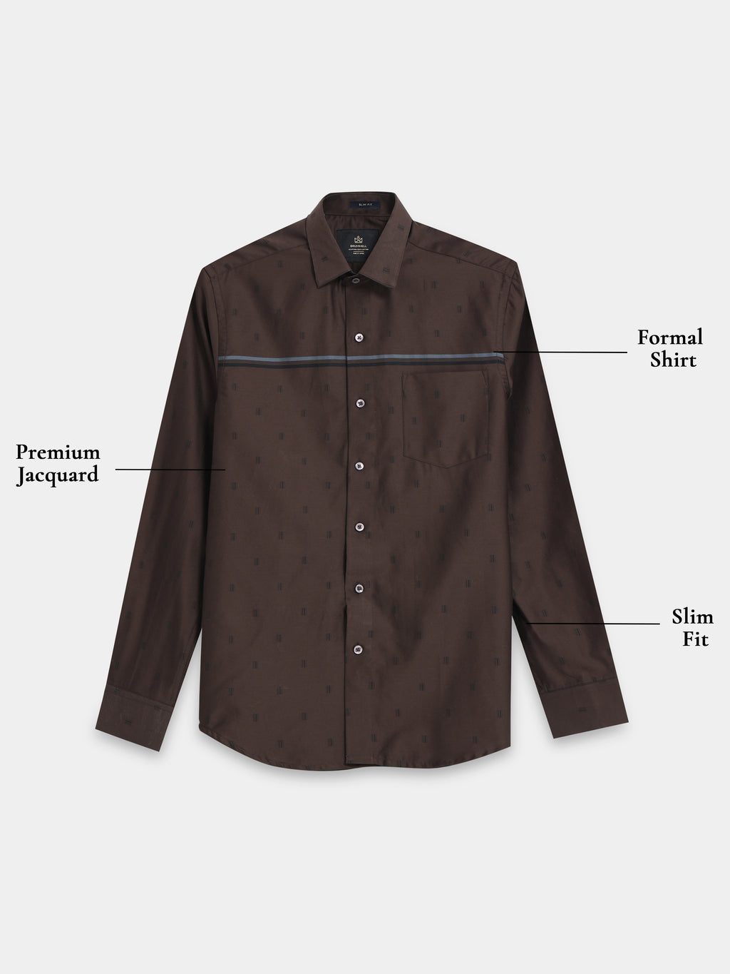 Mocha Luxe Stripe Textured Shirt
