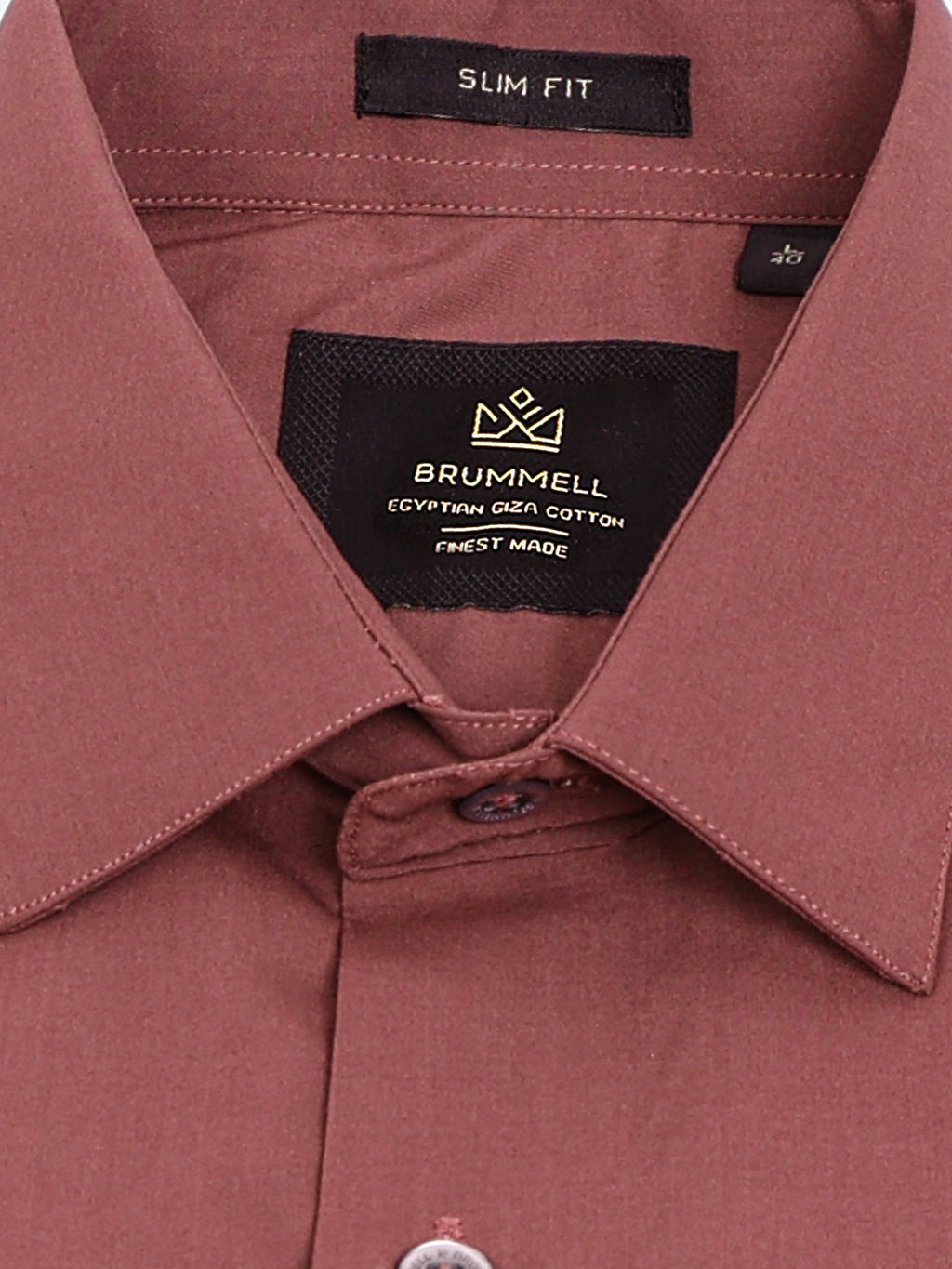 Marsala Royale Cotton Satin Stretch Solid Shirt