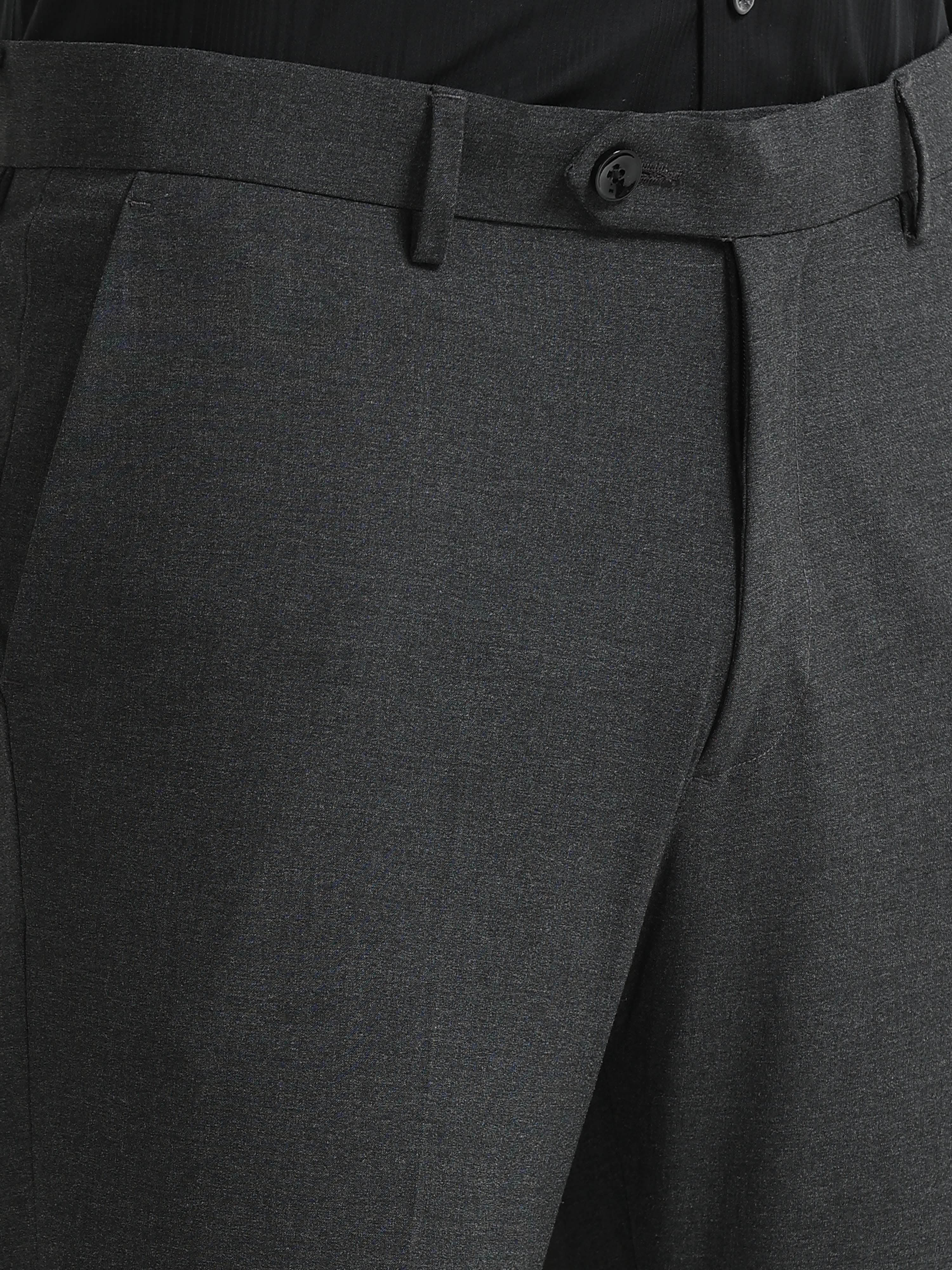 GREY 4 WAY STRETCH VISCOSE BLEND FORMAL PANT
