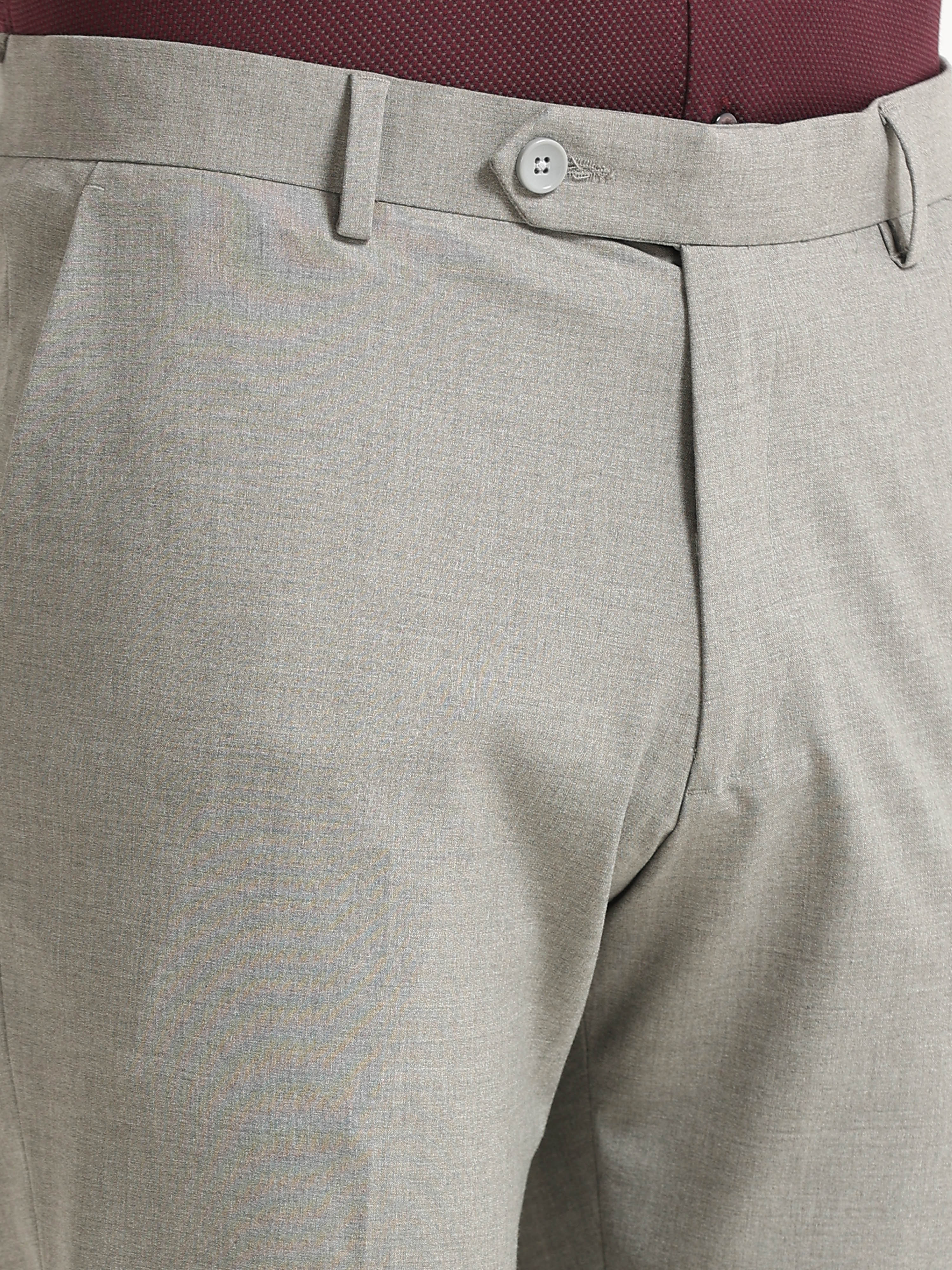 ASH GREY 4 WAY STRETCH VISCOSE BLEND FORMAL PANT