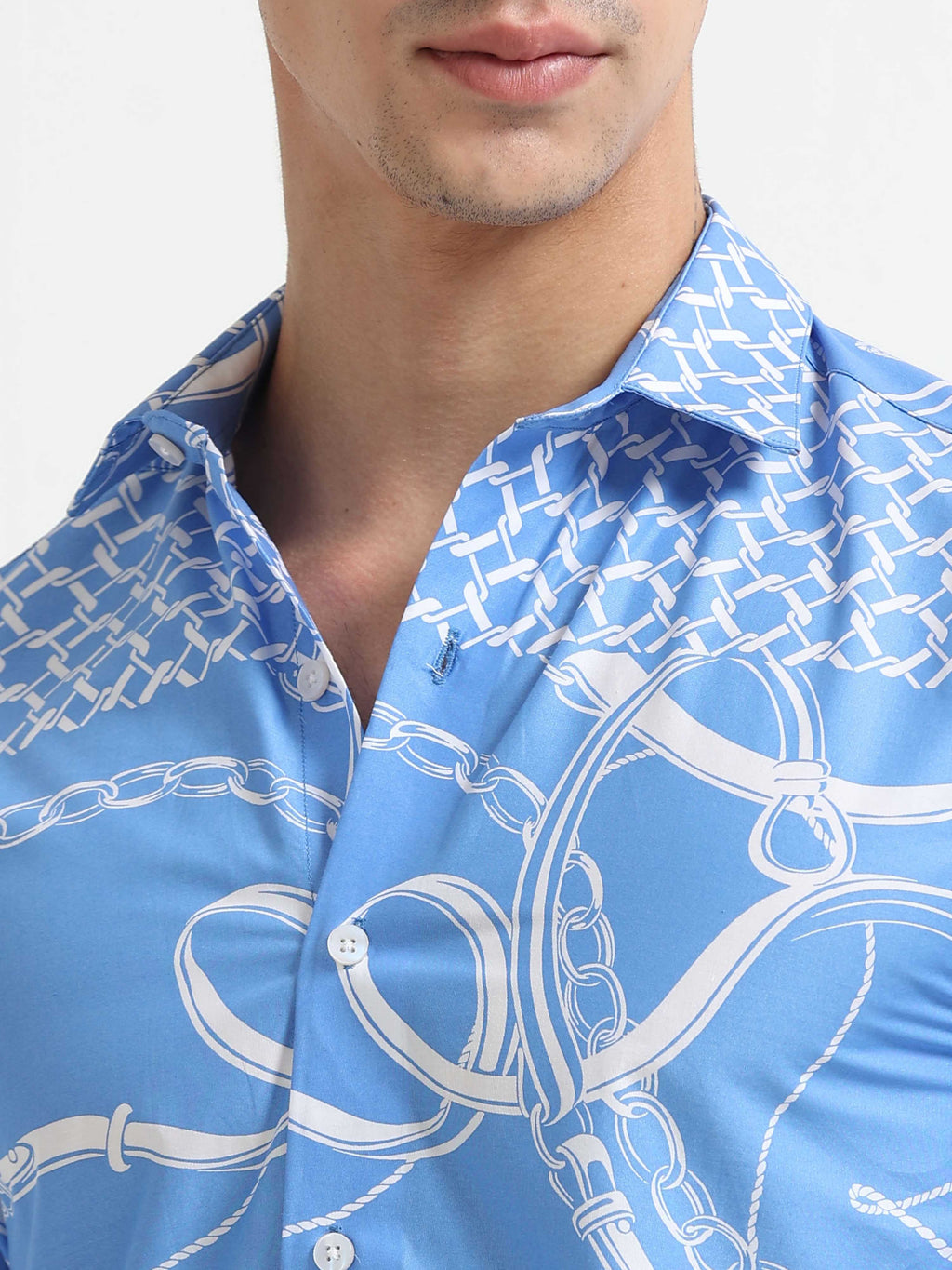 Cerulean Equestrian Link Printed Shirt