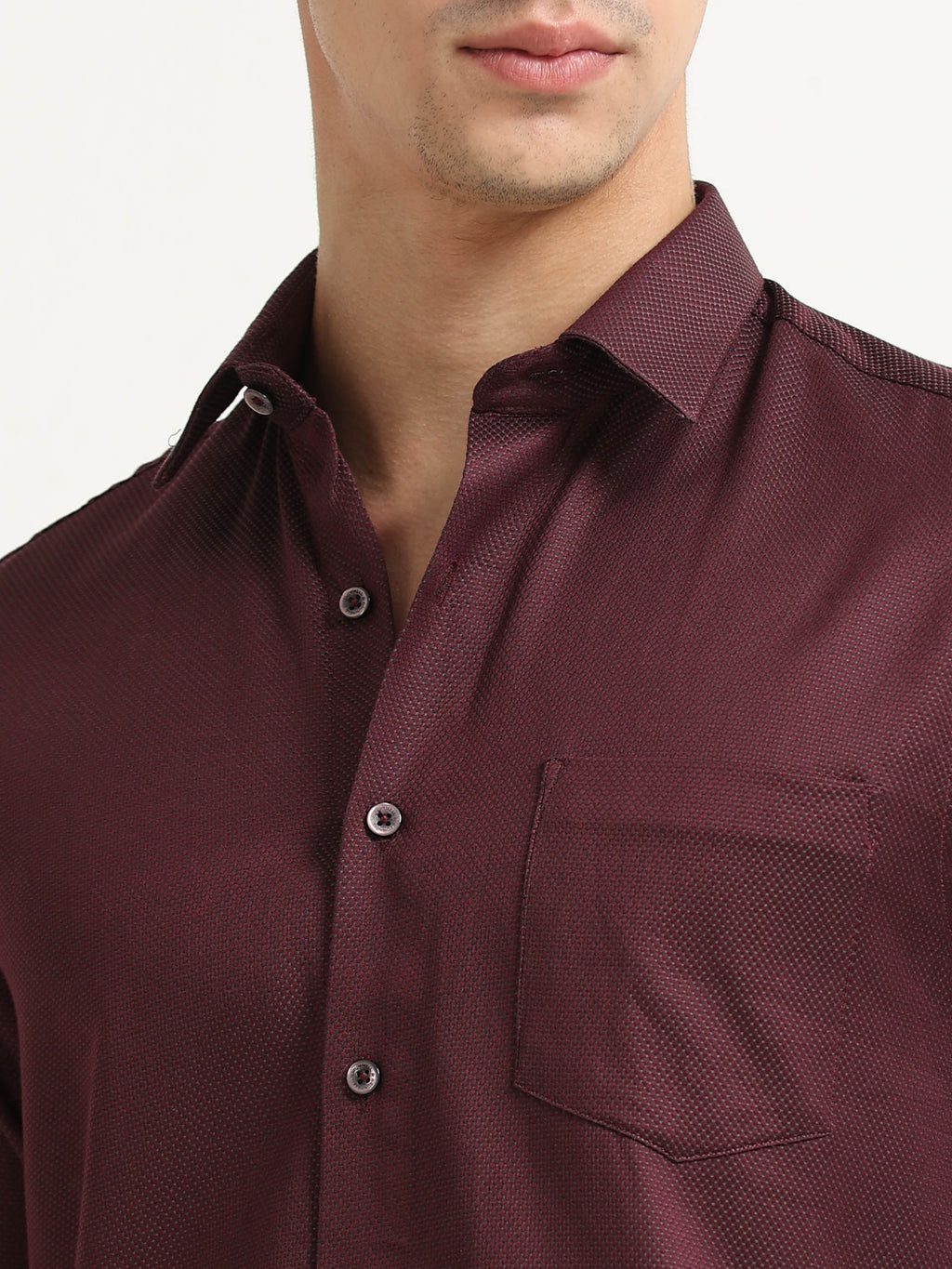 Oxblood Royale Textured Shirt