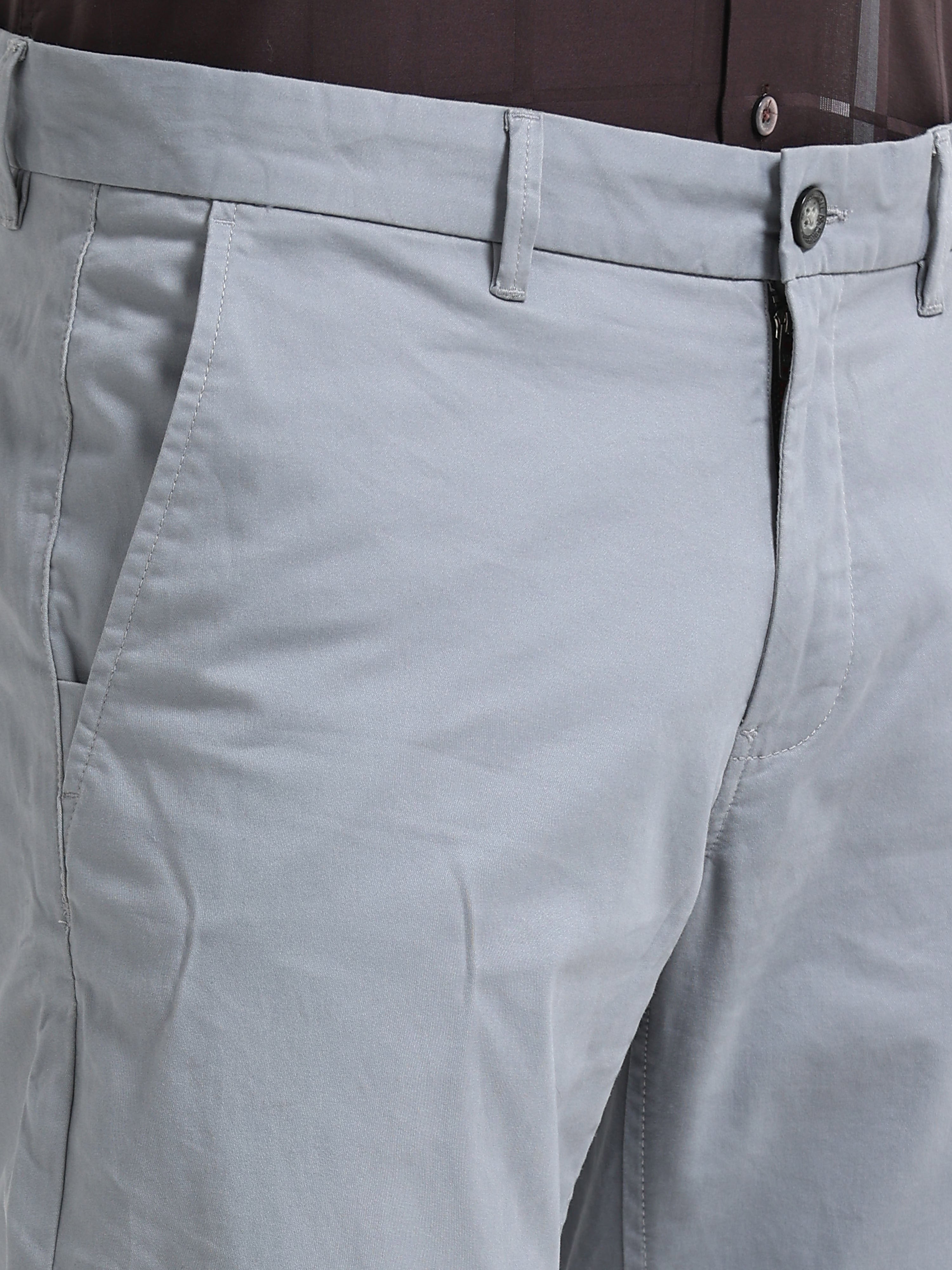 BLUISH GREY CONVERSE COTTON LYCRA STRECTH TROUSERS