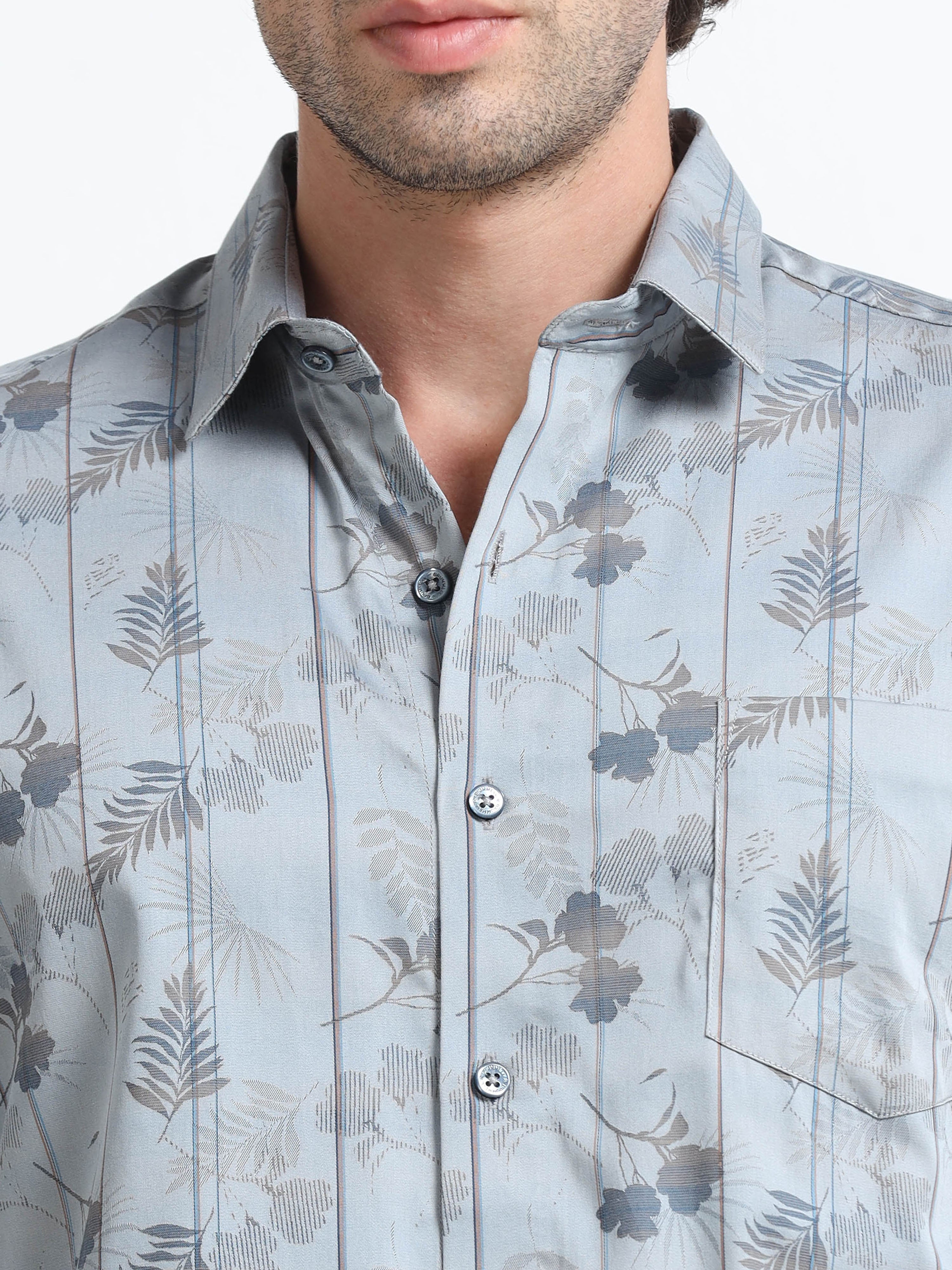 Tectonic Flora Artisan Pinstripe Shirt
