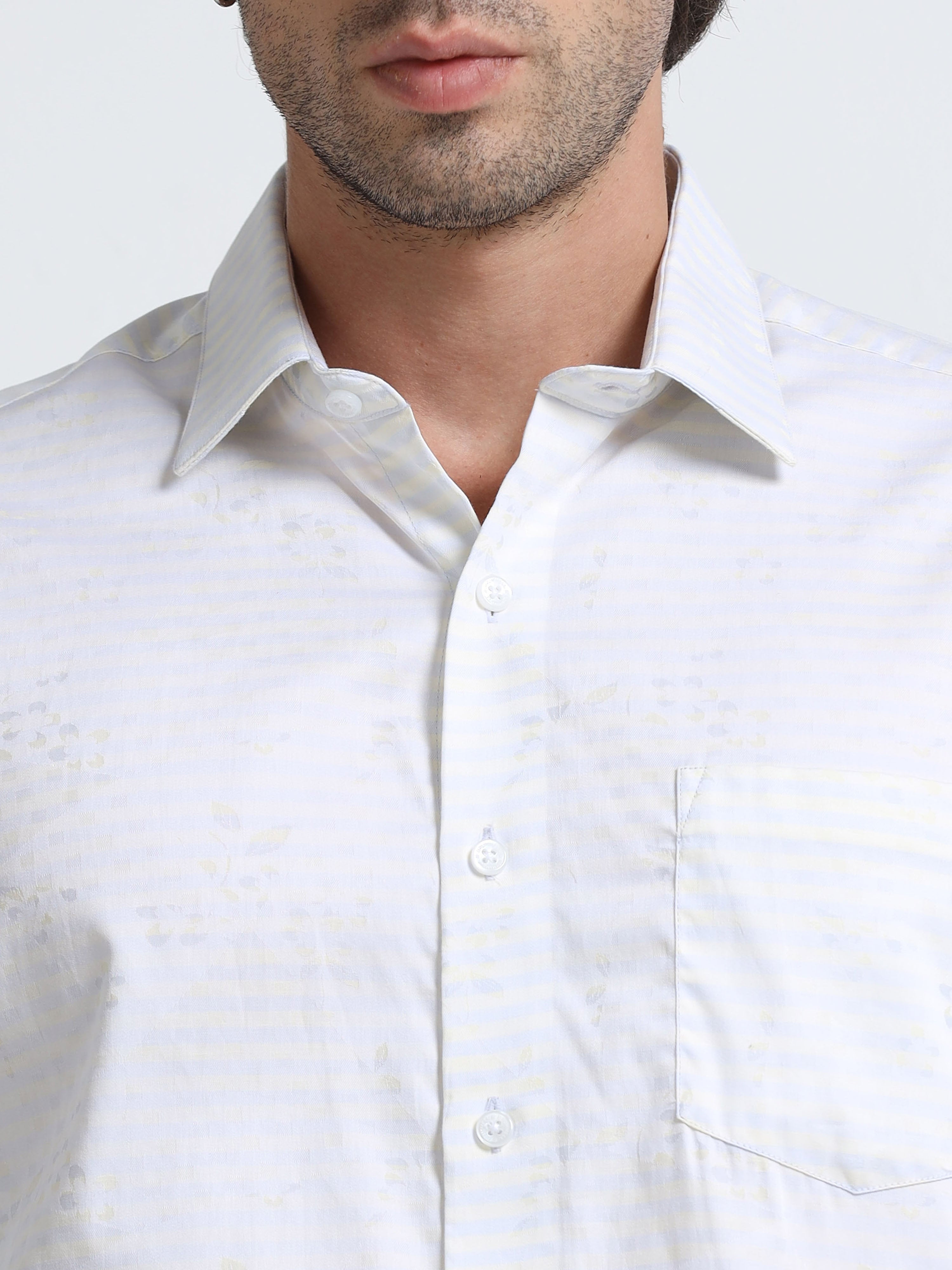 Ivory Bloom Heritage Stripe Shirt