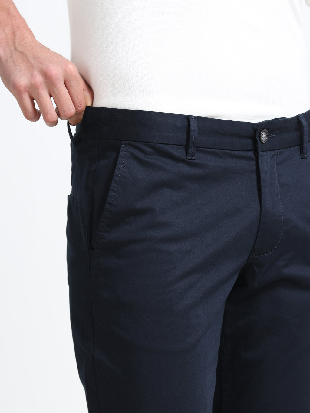 NAVY BLUE GIZZA COTTON TROUSER