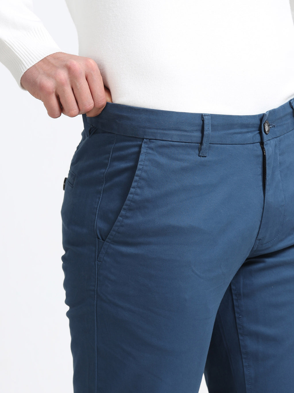ROYAL BLUE GAP TWILL STRETCH TROUSERS
