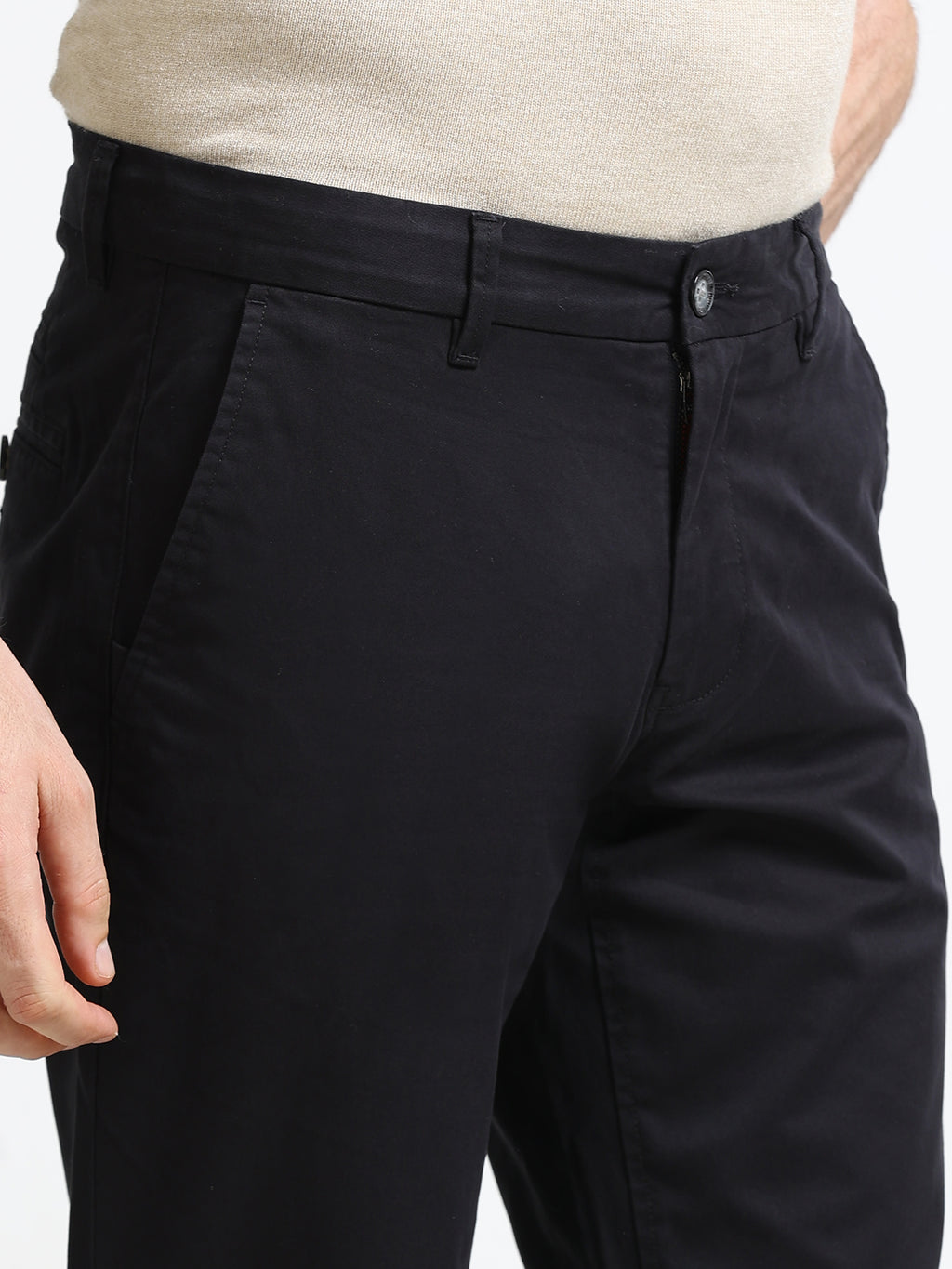 BLACK GAP TWILL STRETCH TROUSERS