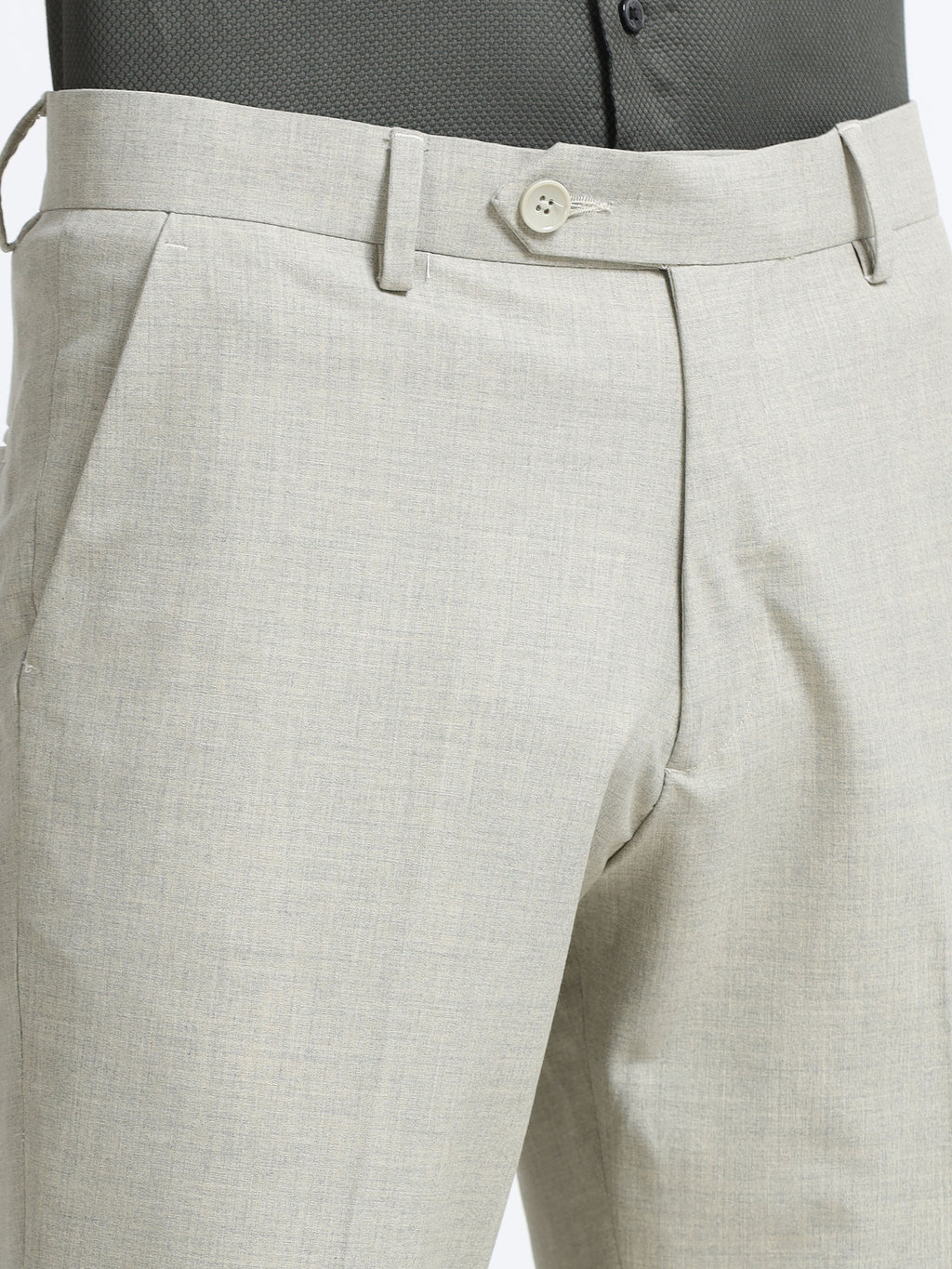 LIGHT GREY 4 WAY STRETCH VISCOSE BLEND FORMAL PANT