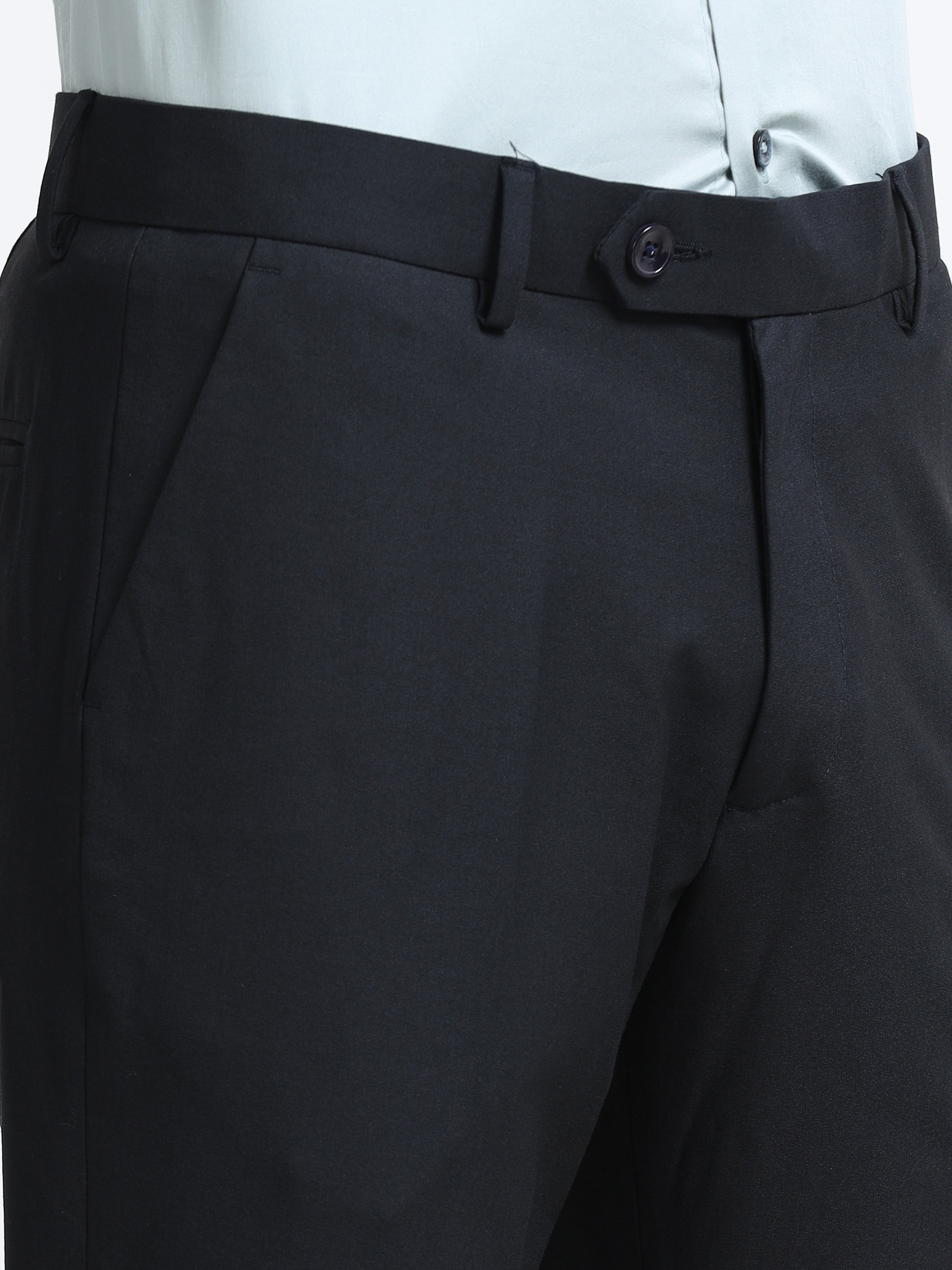 NAVY BLUE 4 WAY STRETCH VISCOSE BLEND FORMAL PANT