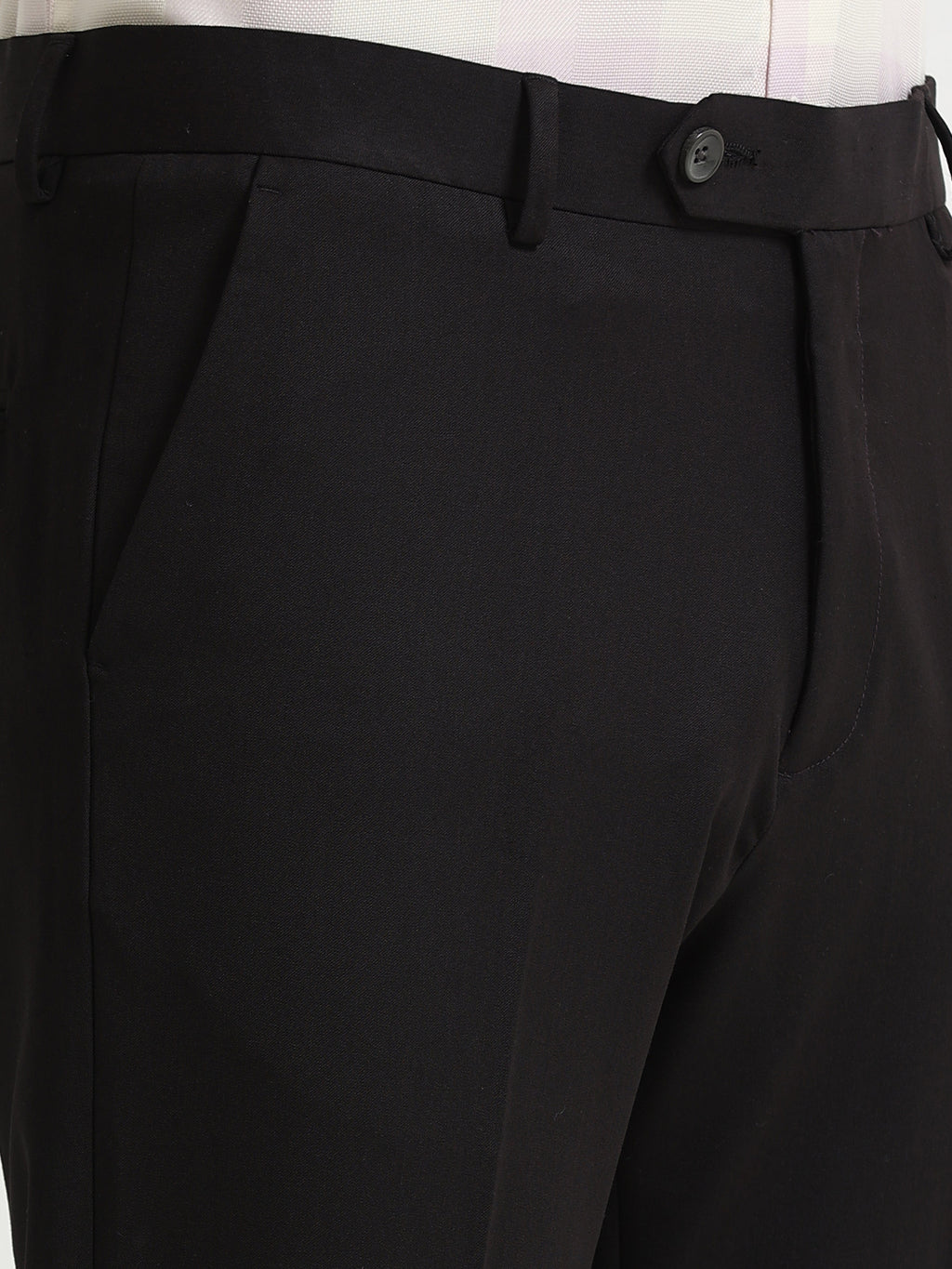 BLACK 4 WAY STRETCH VISCOSE BLEND FORMAL PANT