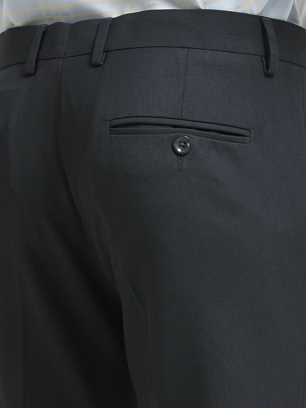 BLUE 4 WAY STRETCH VISCOSE BLEND FORMAL PANT