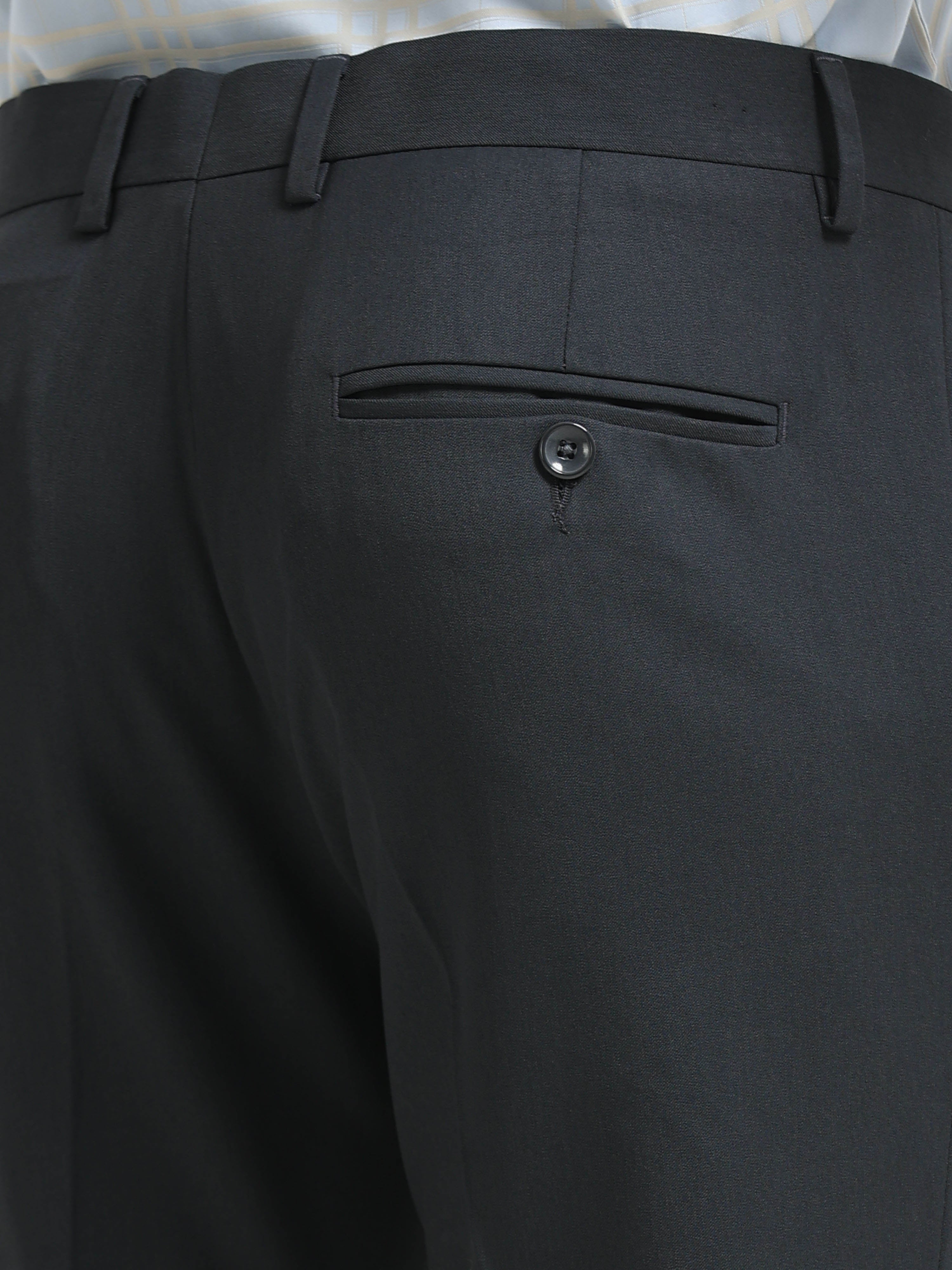 BLUE 4 WAY STRETCH VISCOSE BLEND FORMAL PANT