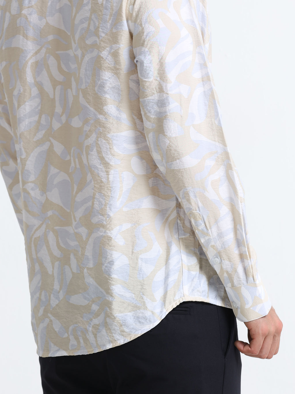 Sahara Mist Cotton Crush Printed Shirt