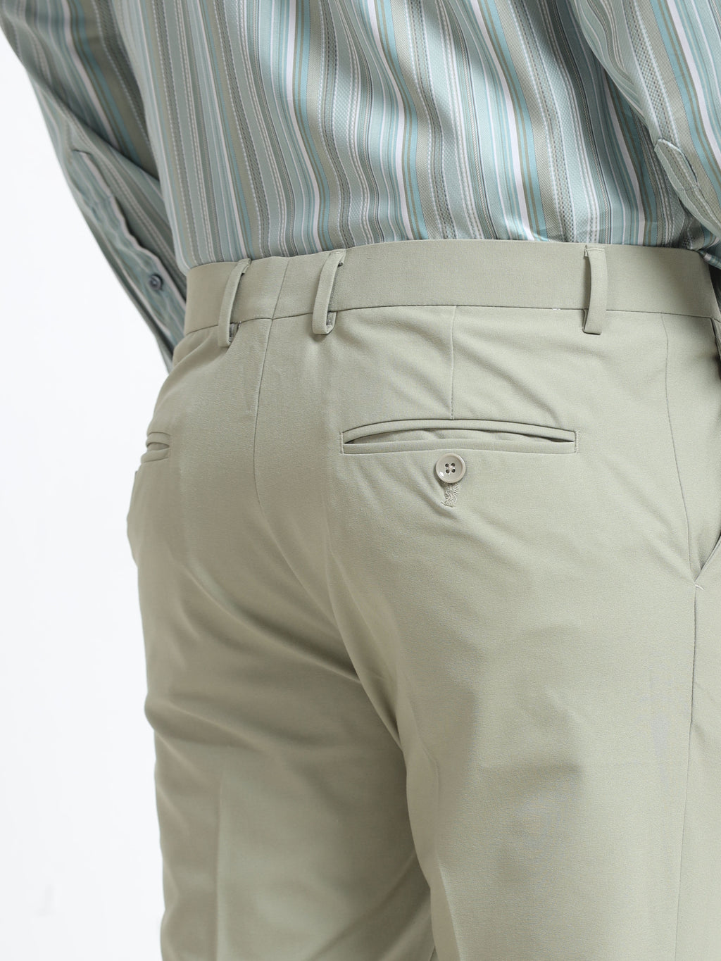 PISTA GREEN 4 WAY STRETCH VISCOSE BLEND FORMAL PANT