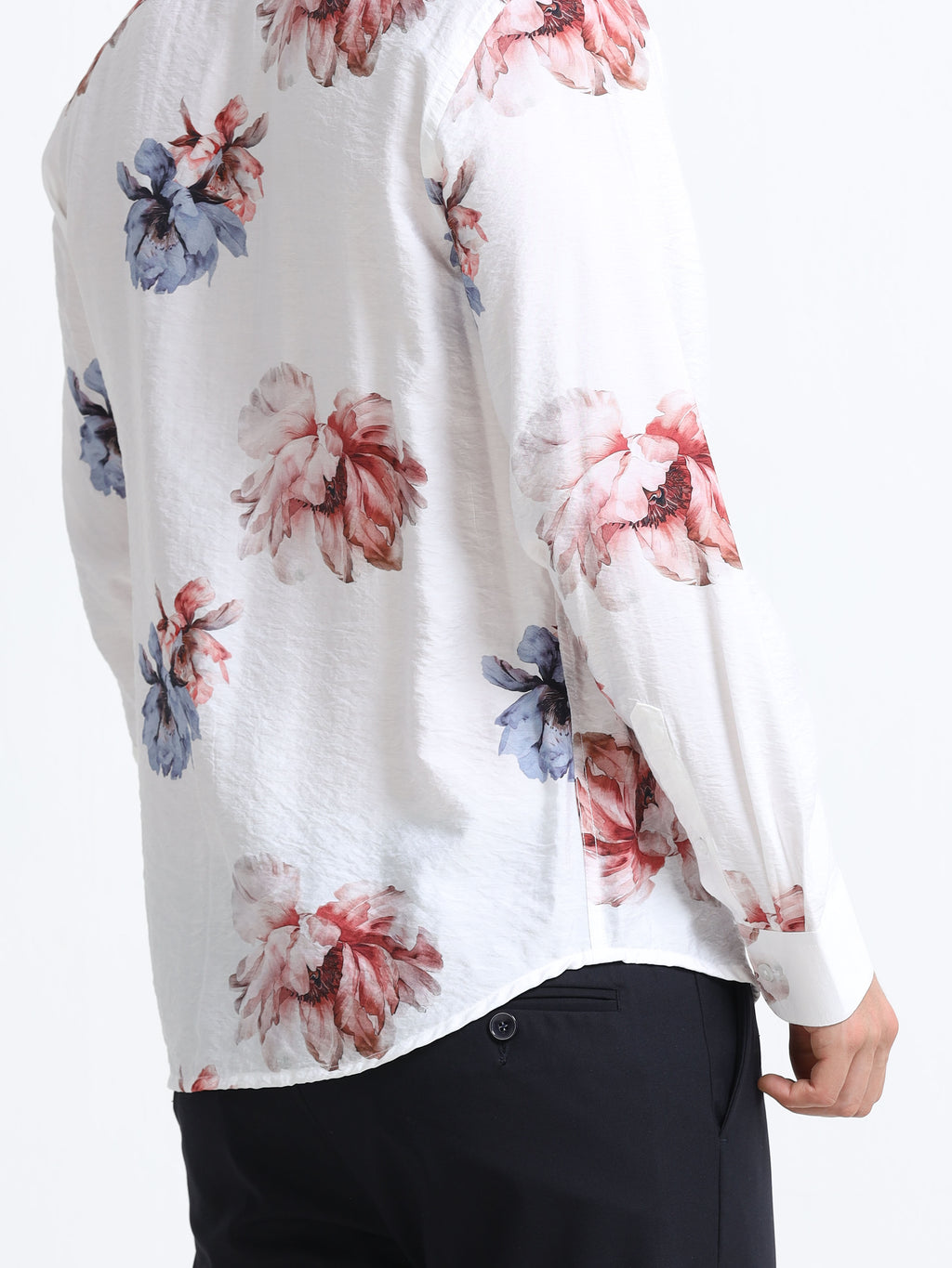 Ethereal Flora Cotton Crinkle Printed Shirt