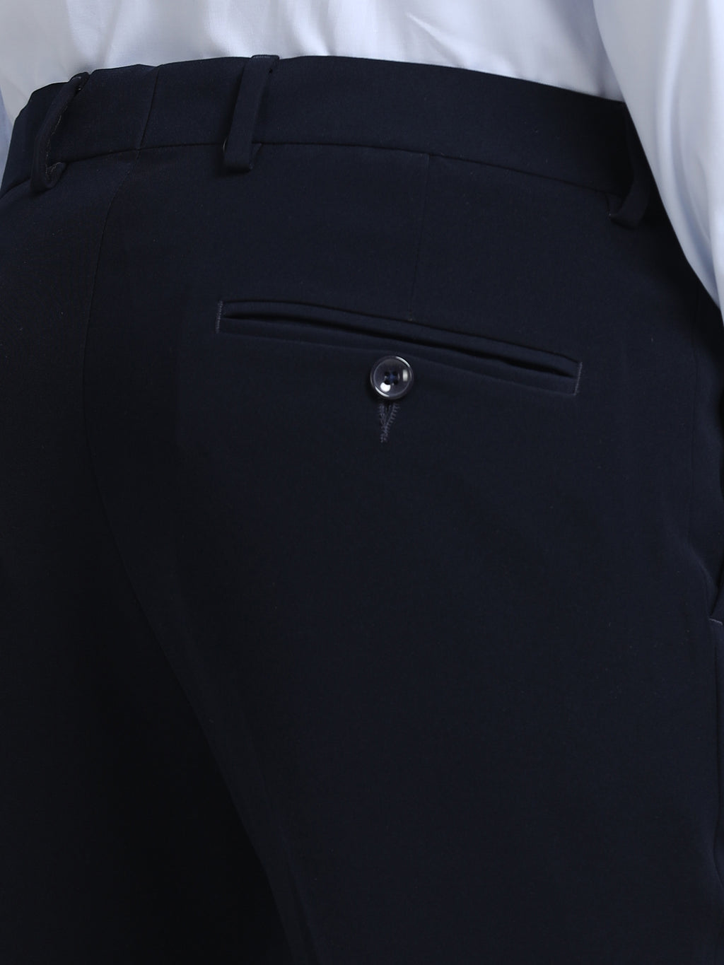 CARBON BLACK 4 WAY STRETCH VISCOSE BLEND FORMAL PANT