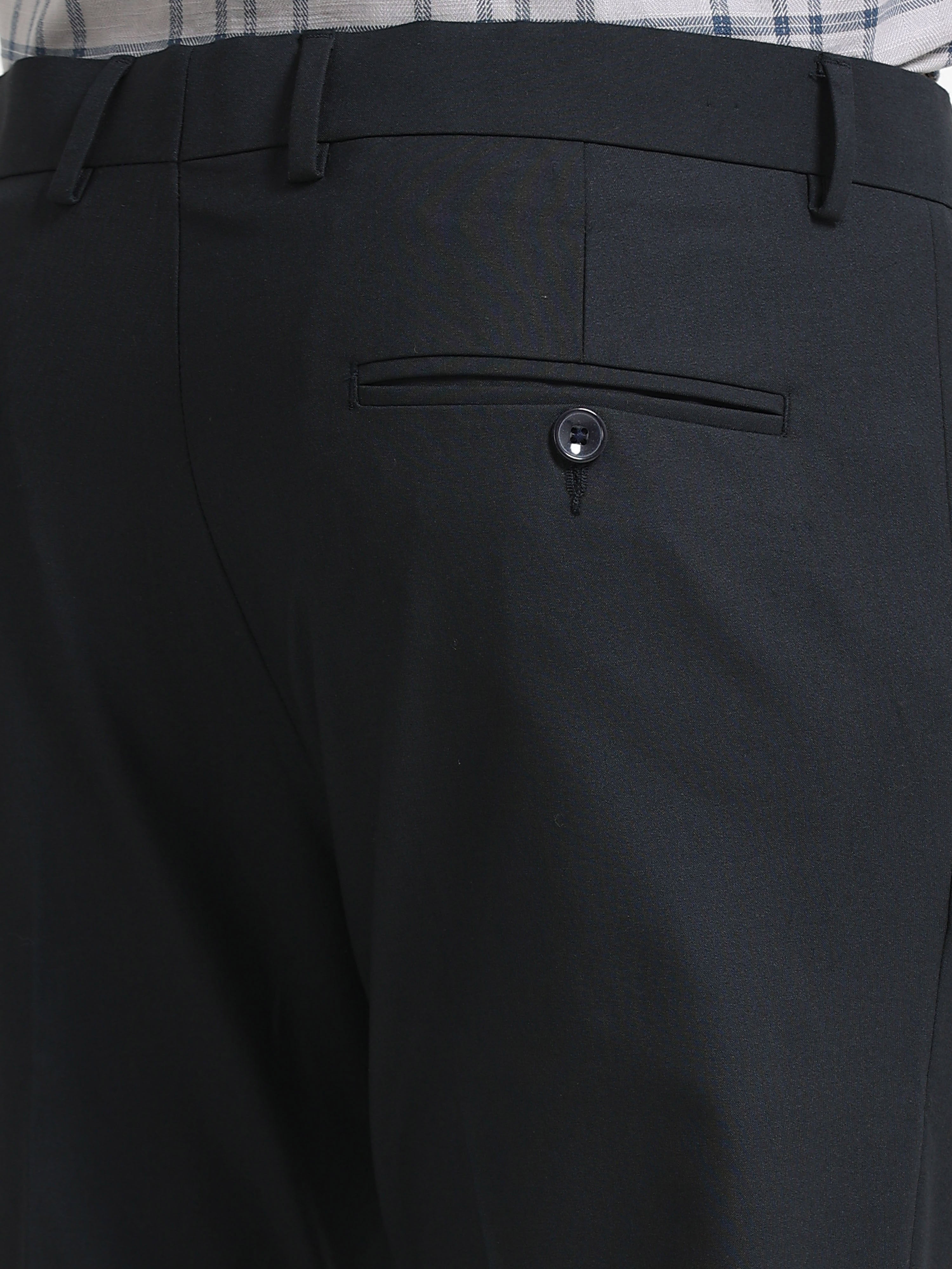 DARK BLUE 4 WAY STRETCH VISCOSE BLEND FORMAL PANT