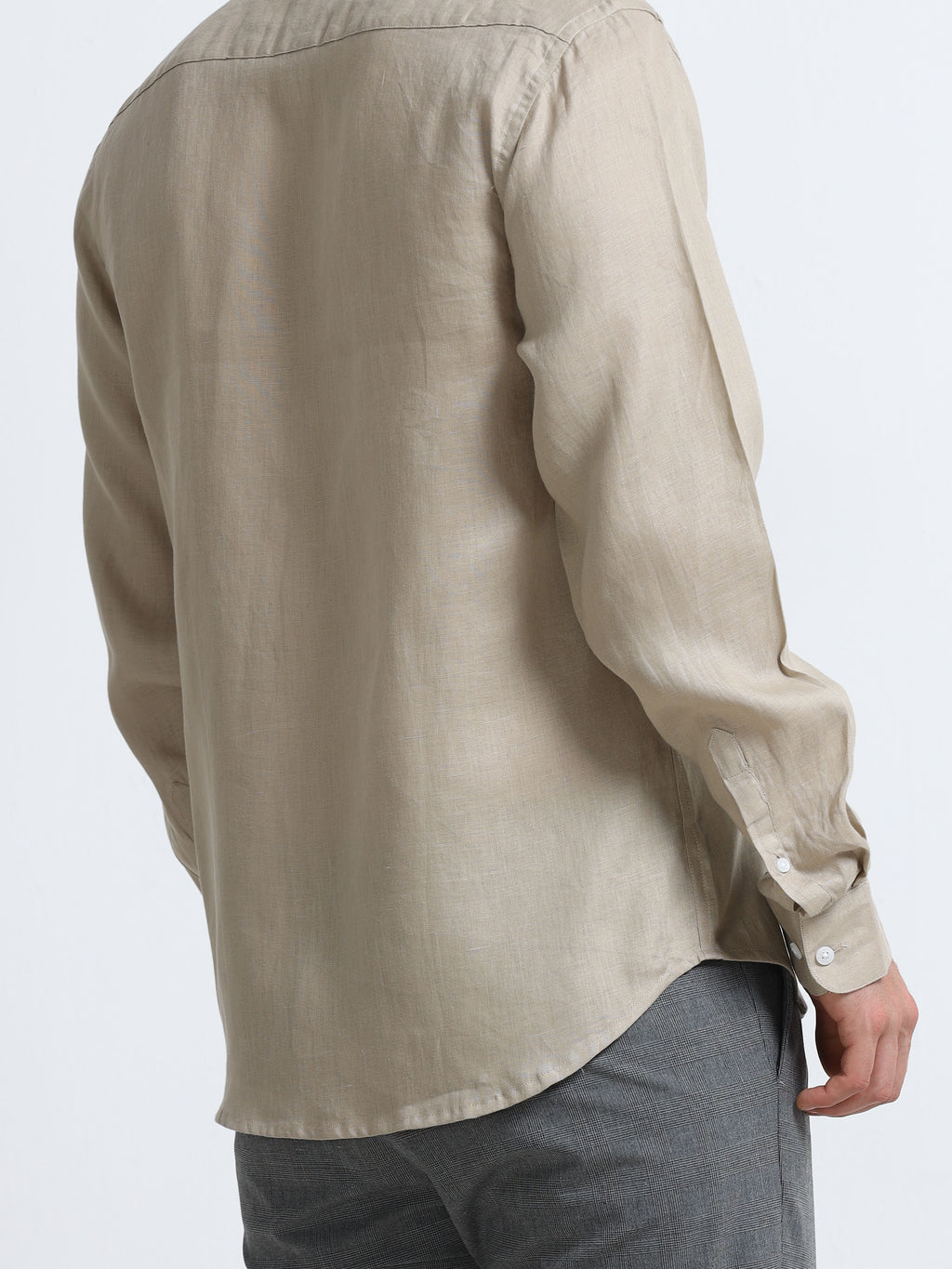 Sahara Sand Linen Solid Shirt