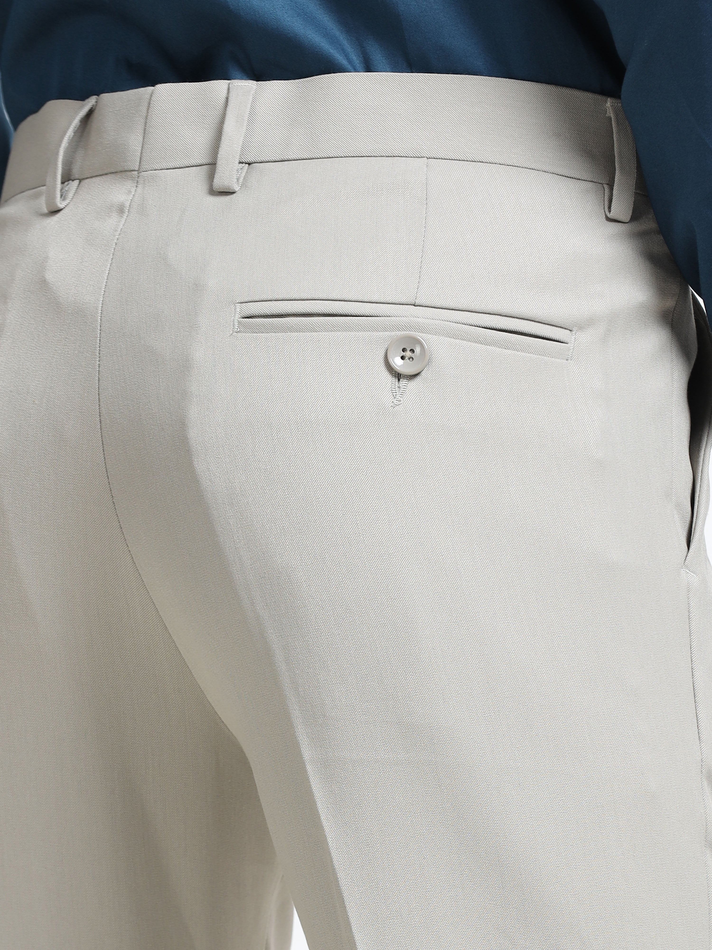 SMOKE GREY 4 WAY STRETCH VISCOSE BLEND FORMAL PANT