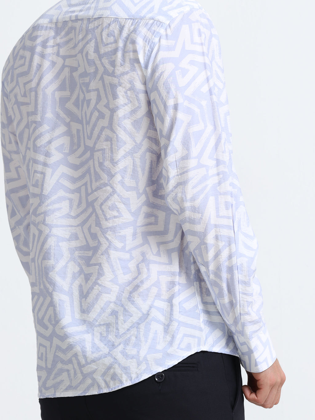 Lavender Mist Abstract Meridian Printed Shirt