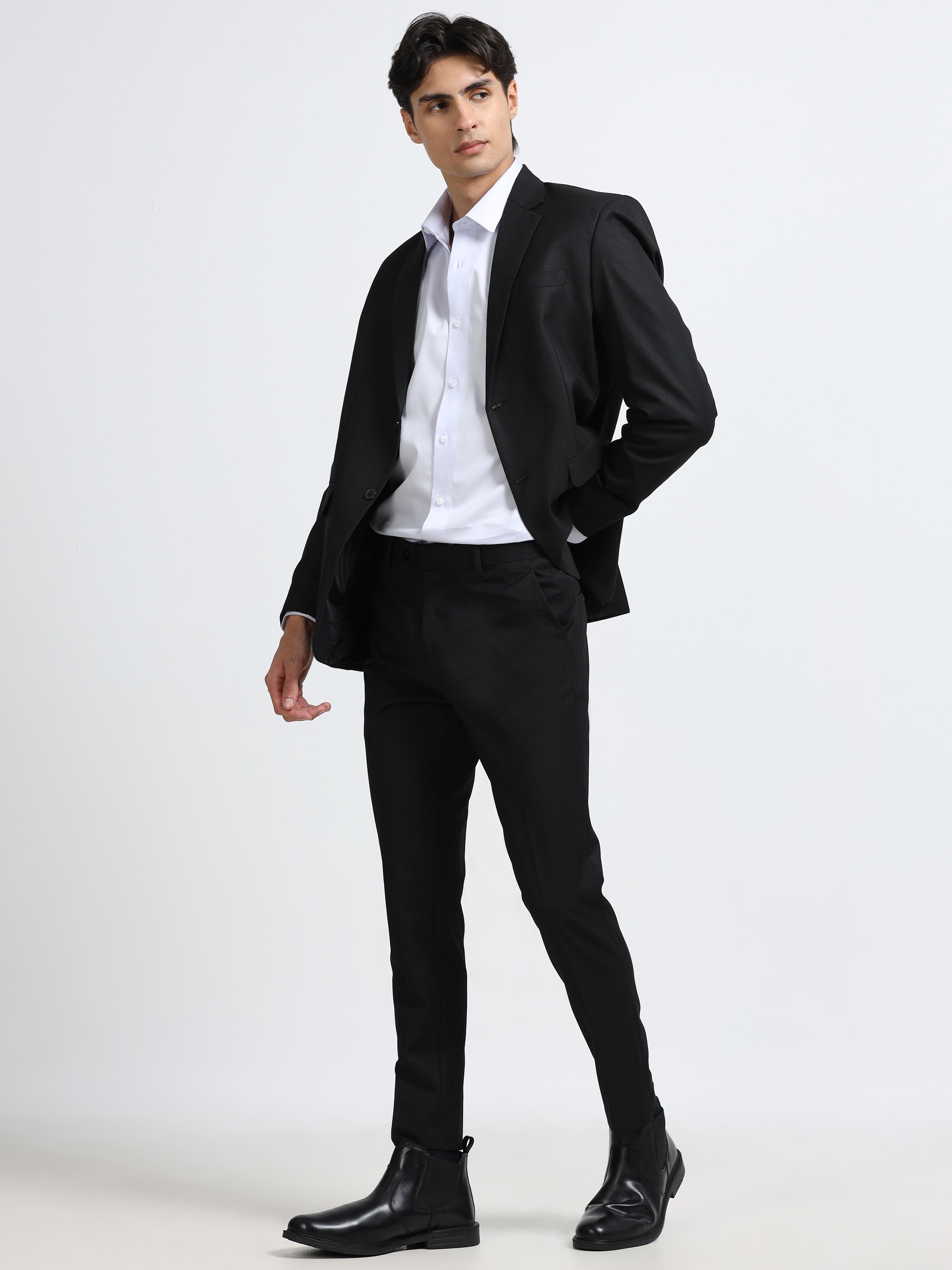Arctic Lilac Cotton Satin Stretch Solid Shirt