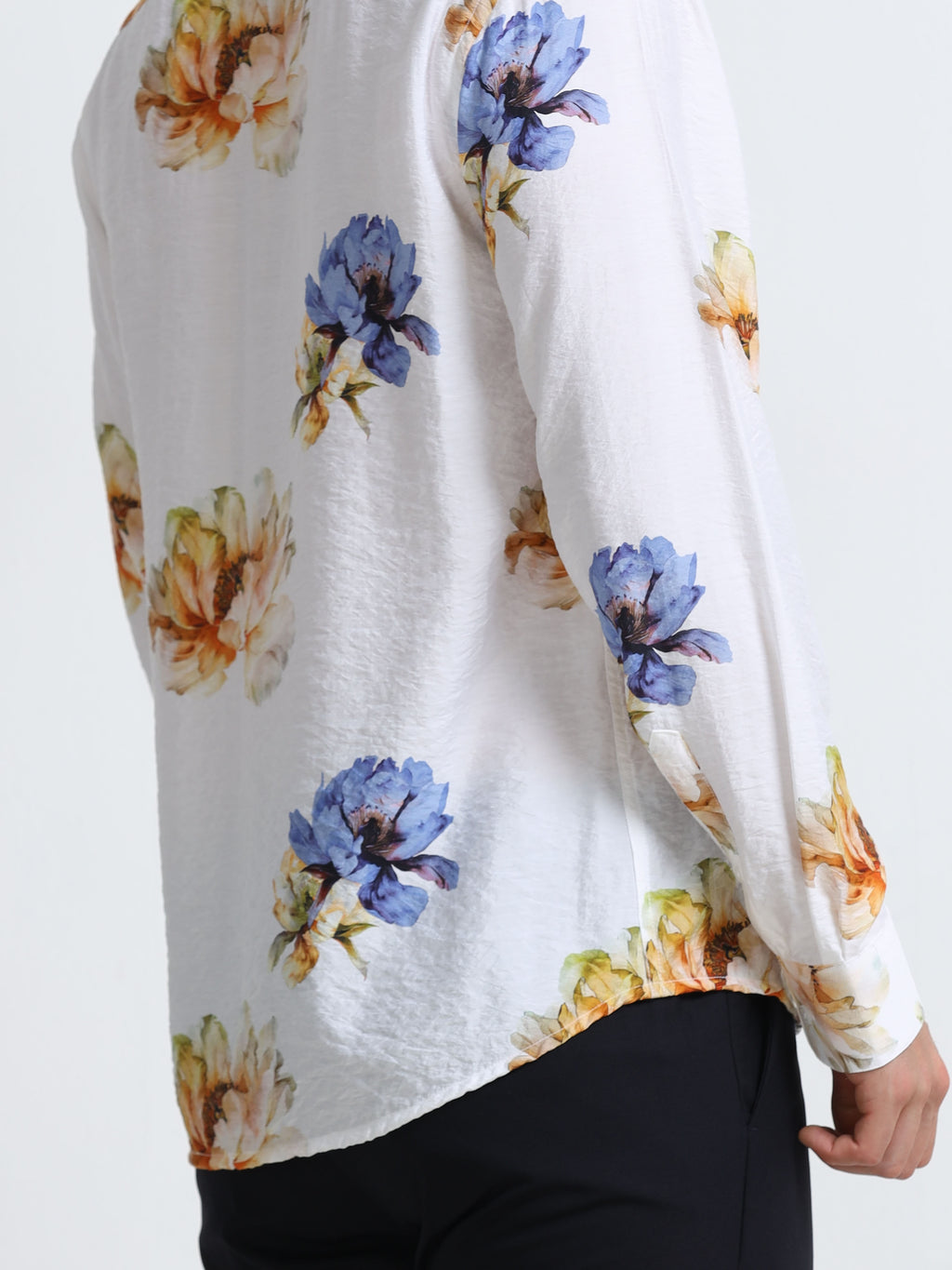 Riviera Bloom Cotton Crinkle Printed Shirt