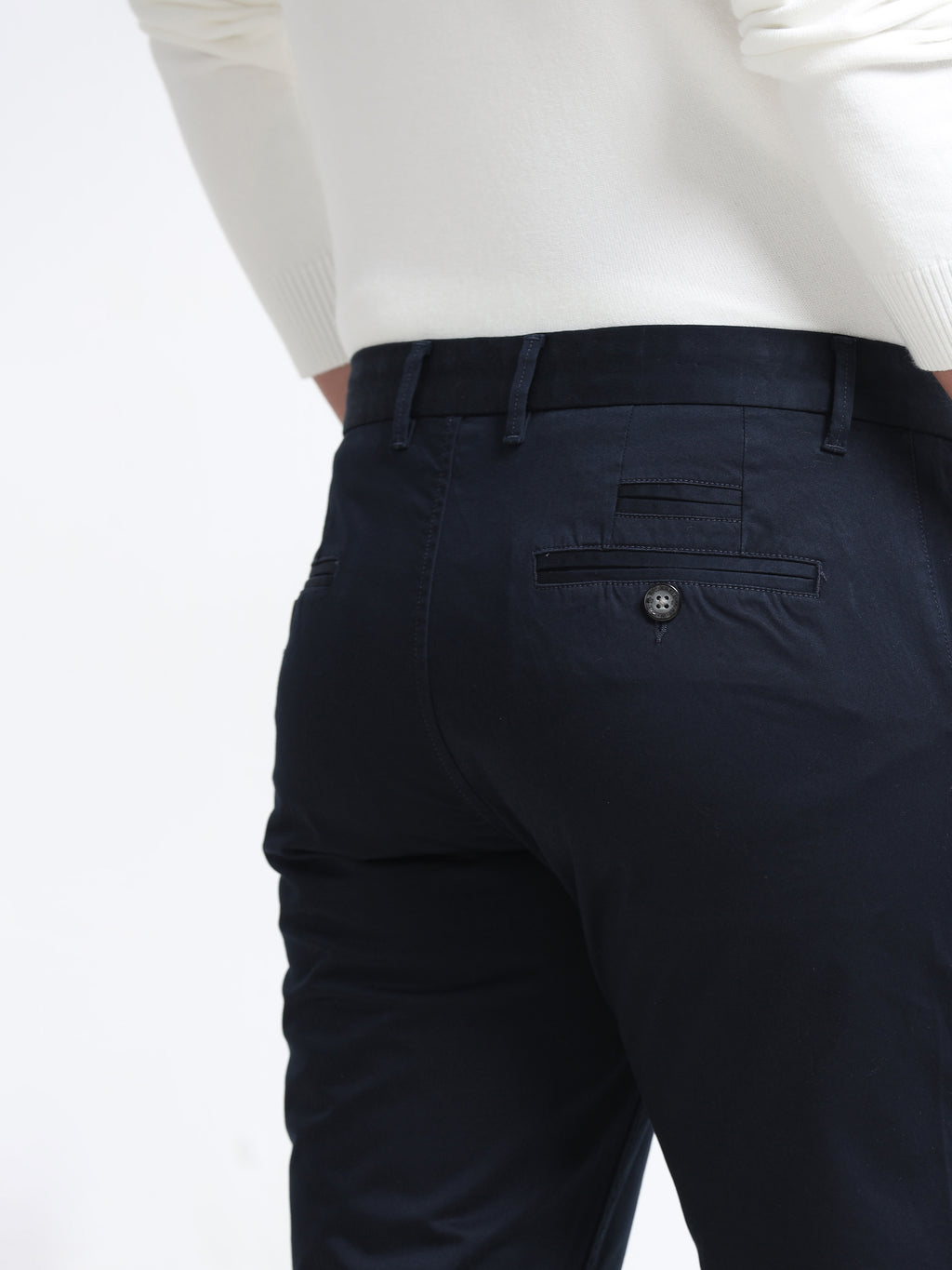 NAVY BLUE GIZZA COTTON TROUSER