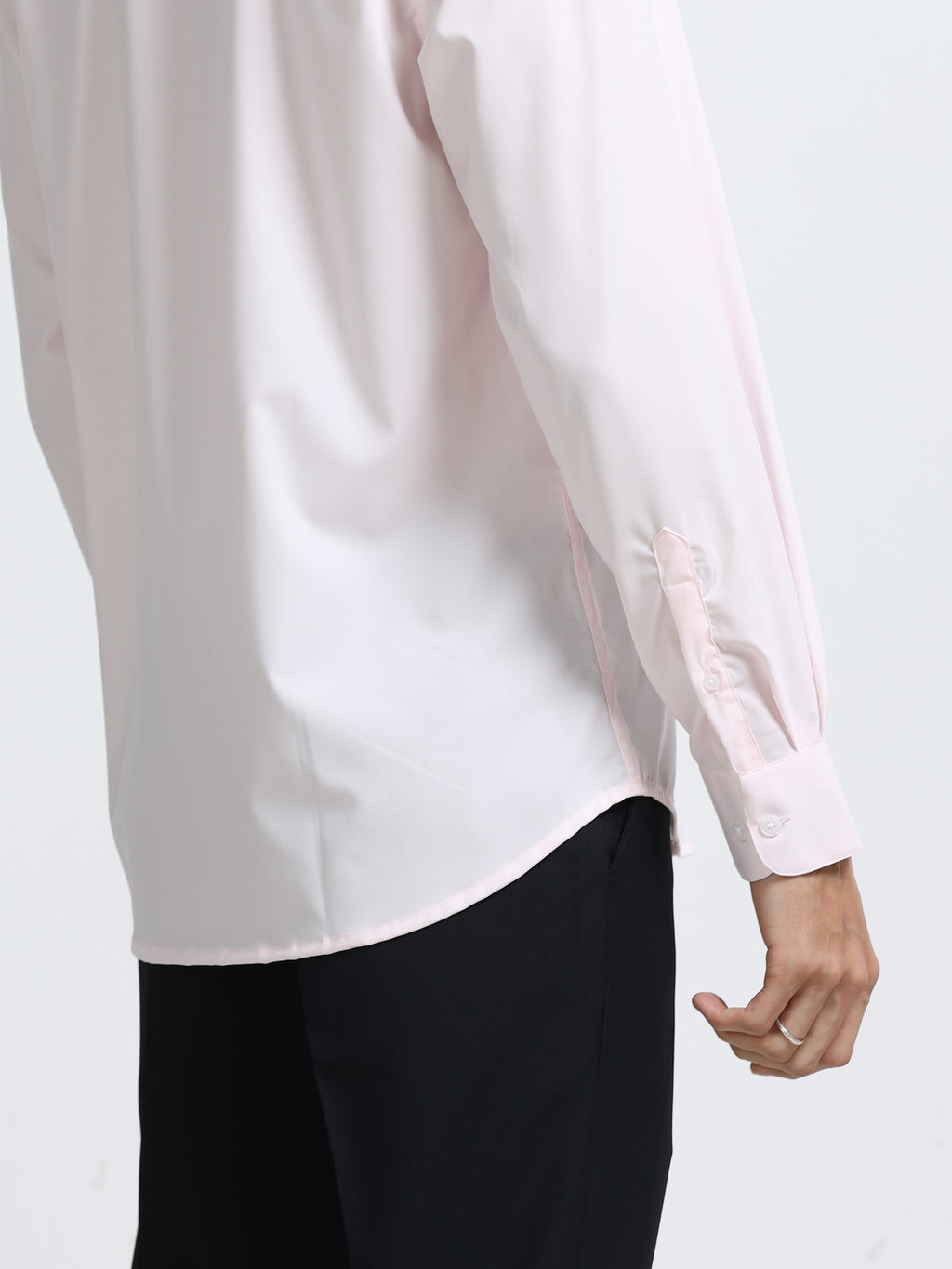 Morning Rose Cotton Satin Stretch Solid Shirt