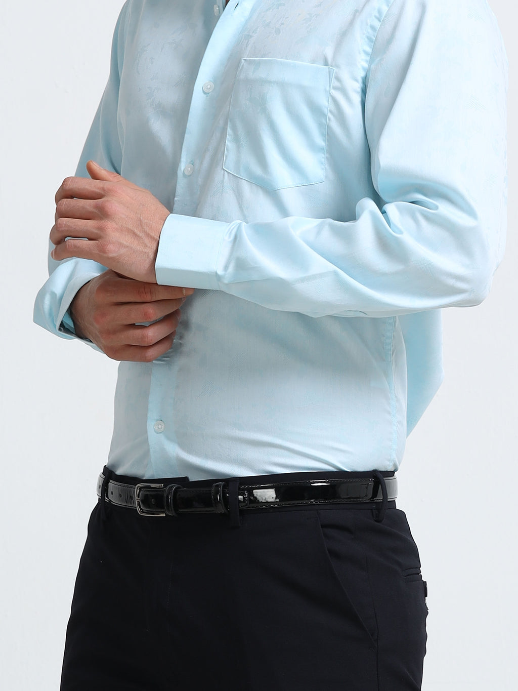 Arctic Blue Jacquard Shirt