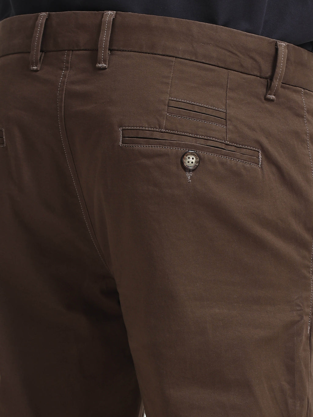 DARK BROWN CONVERSE COTTON LYCRA STRECTH TROUSERS
