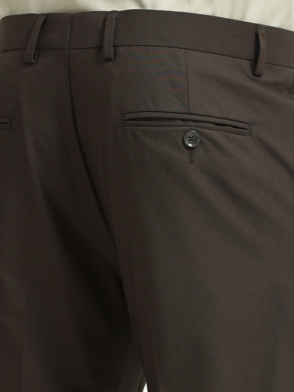 COFFEE BROWN 4 WAY STRETCH VISCOSE BLEND FORMAL PANT