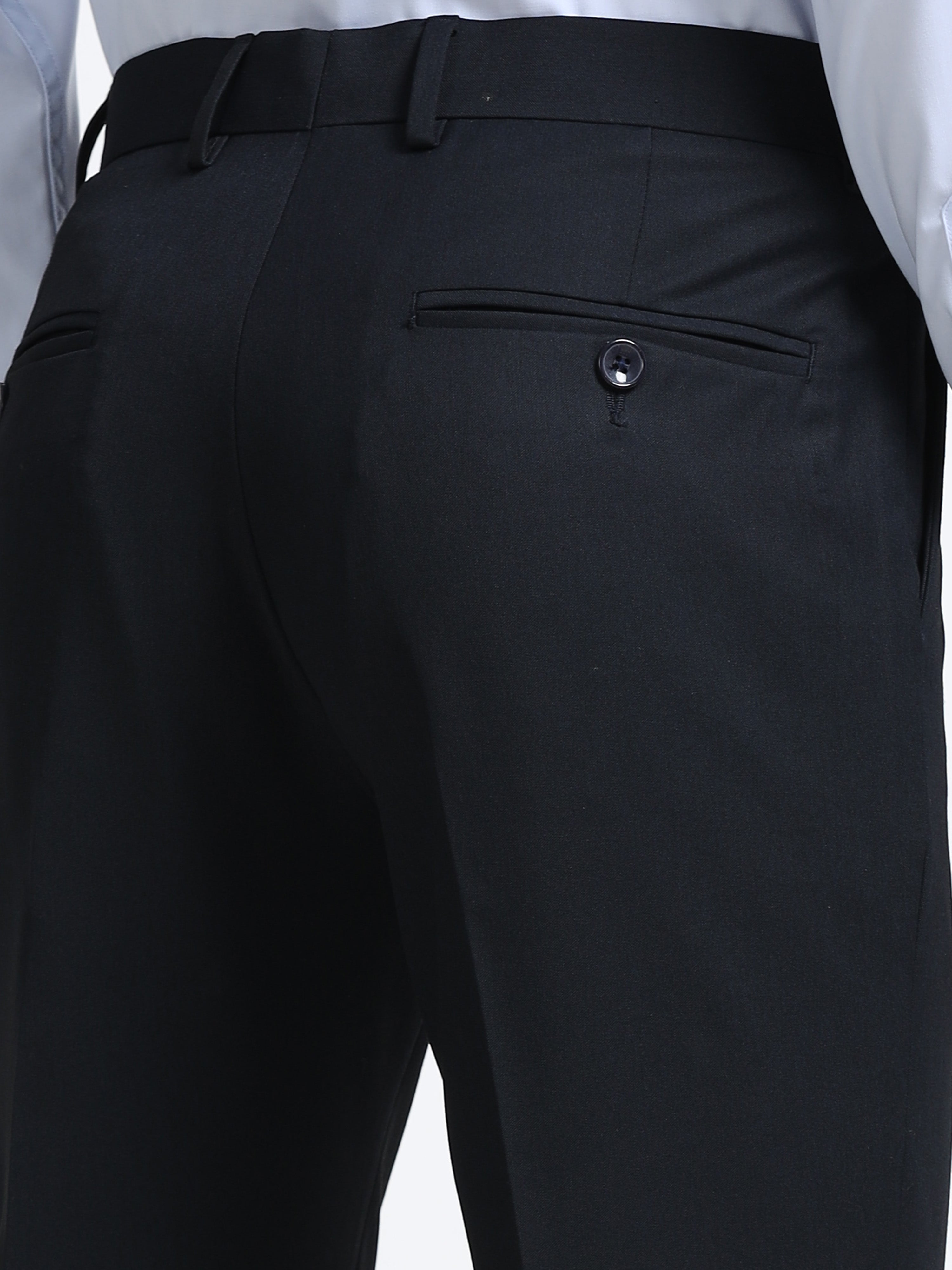 NAVY BLUE 4 WAY STRETCH VISCOSE BLEND FORMAL PANT