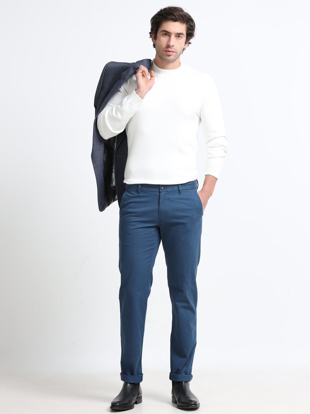 ROYAL BLUE GAP TWILL STRETCH TROUSERS
