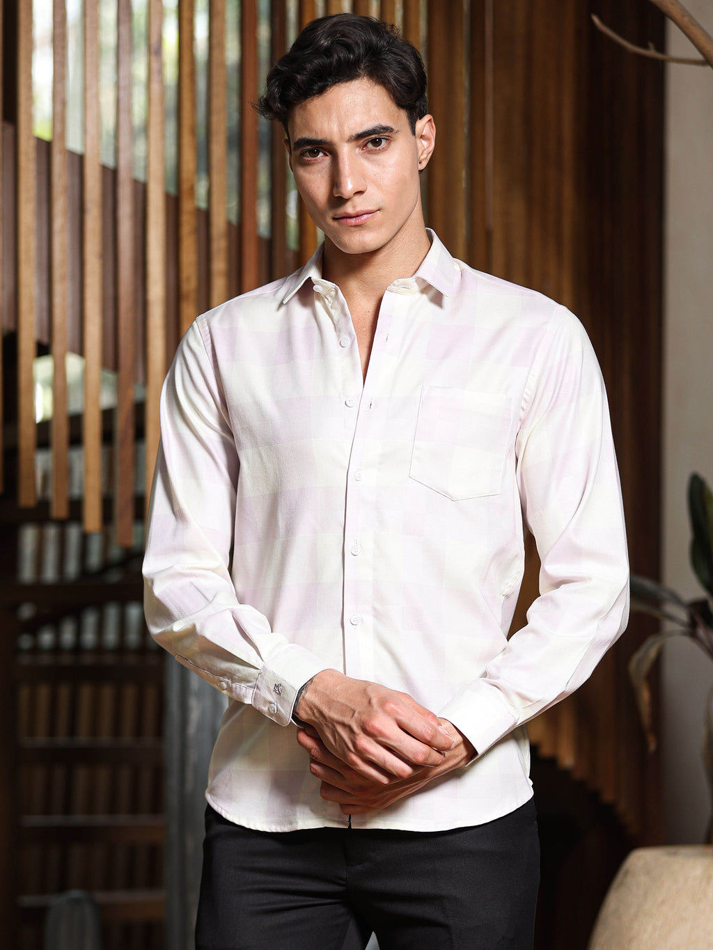 Pastel Prism Check Jacquard Shirt