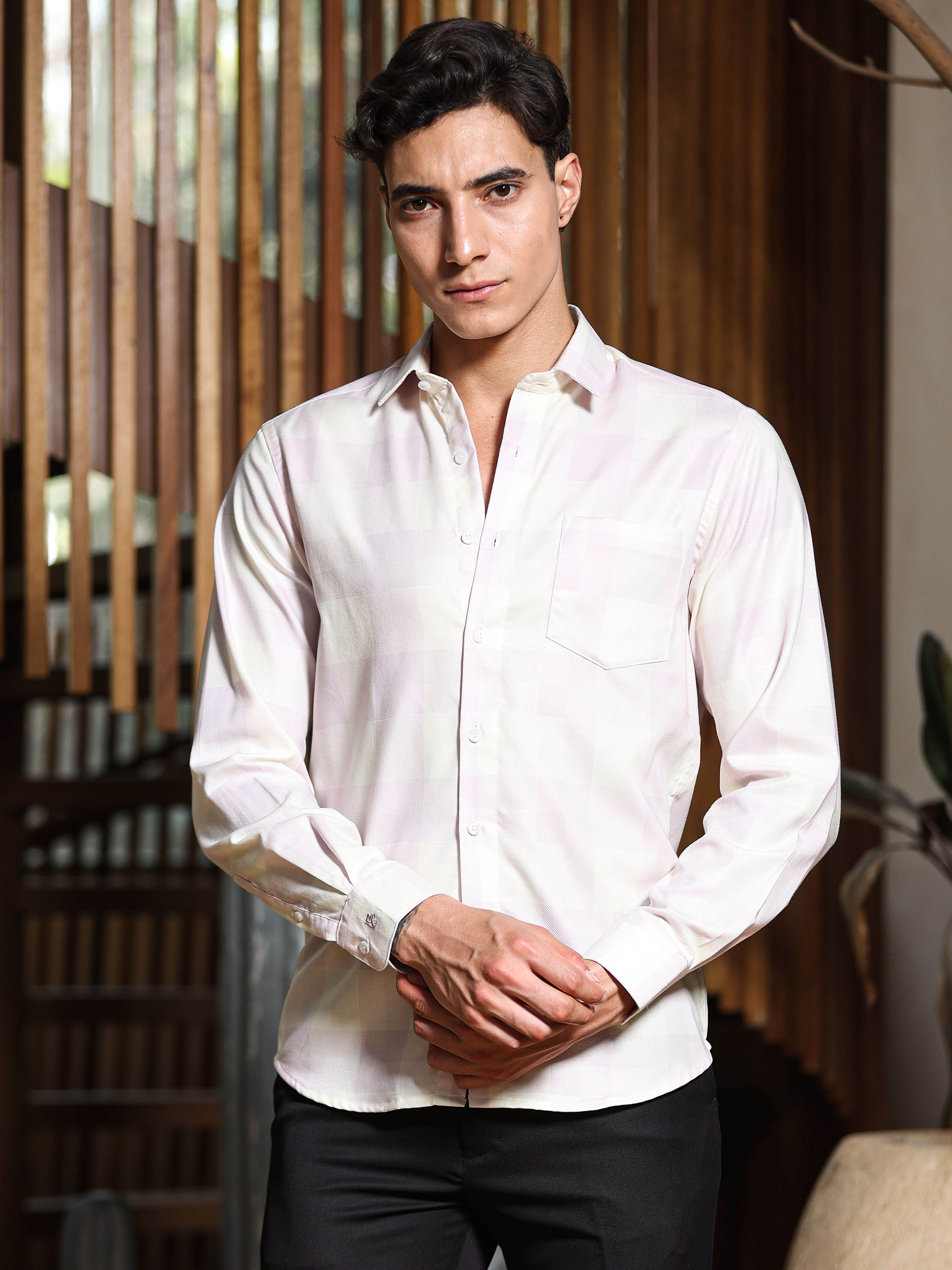Pastel Prism Check Jacquard Shirt