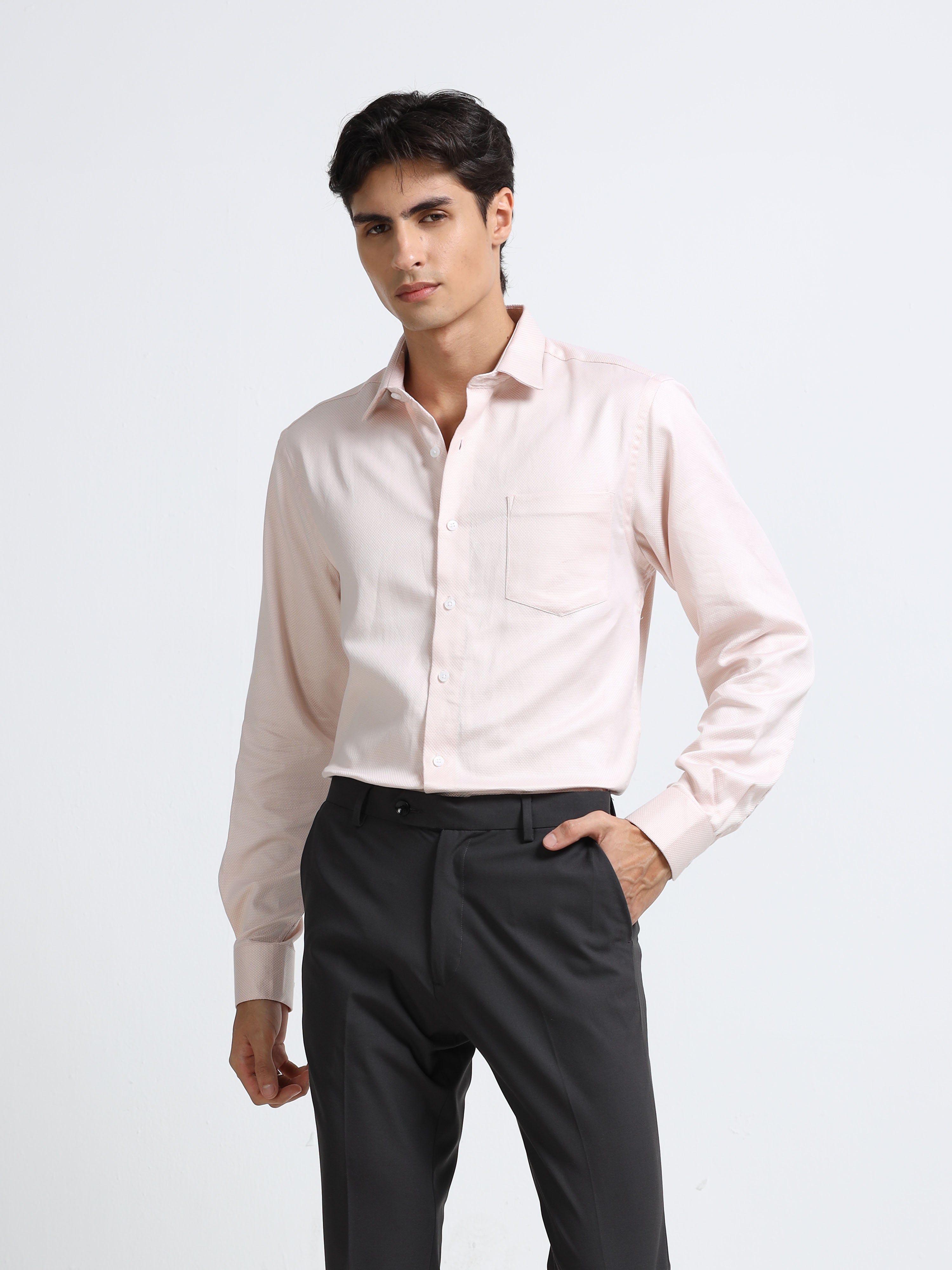 Rose Quartz Textured Shirt