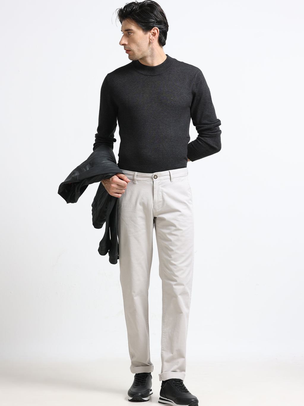 WHITE GAP TWILL STRETCH TROUSERS