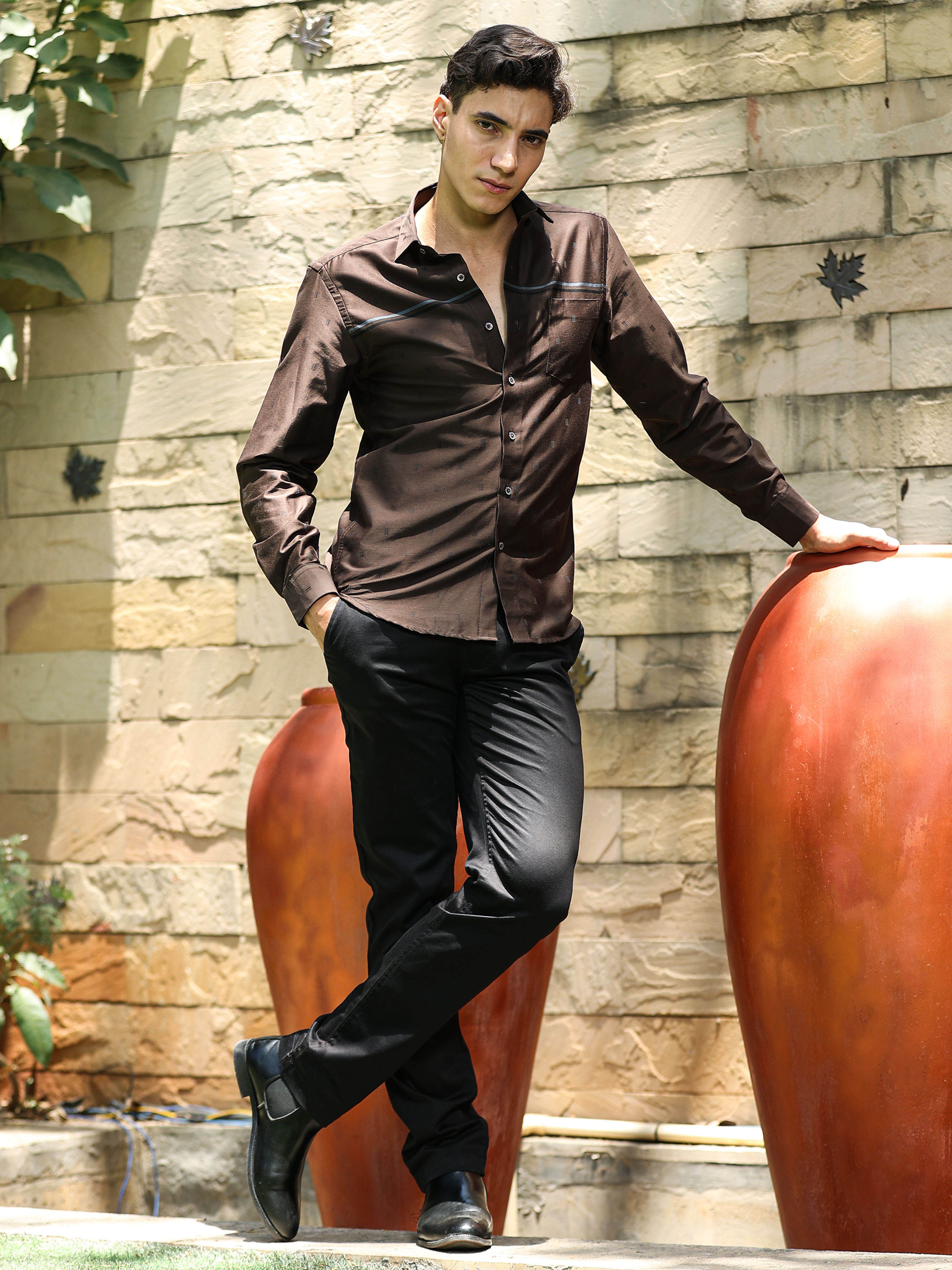 BLACK GIZZA COTTON TROUSER