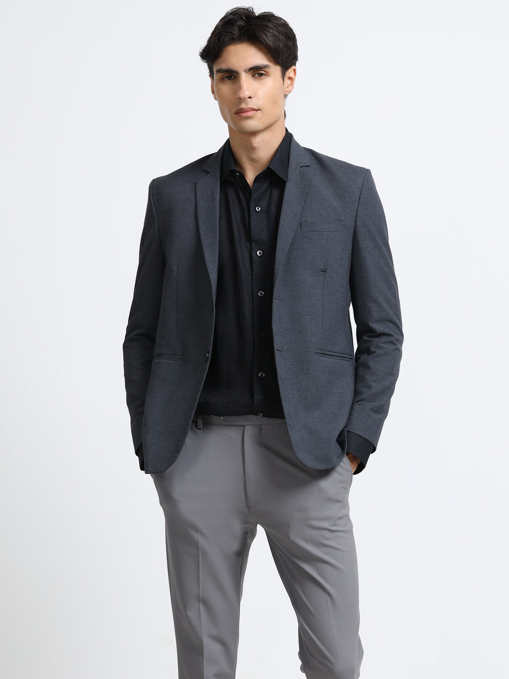 Midnight Black Linen Solid Shirt