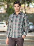 Abstract Forest Jacquard Check Shirt