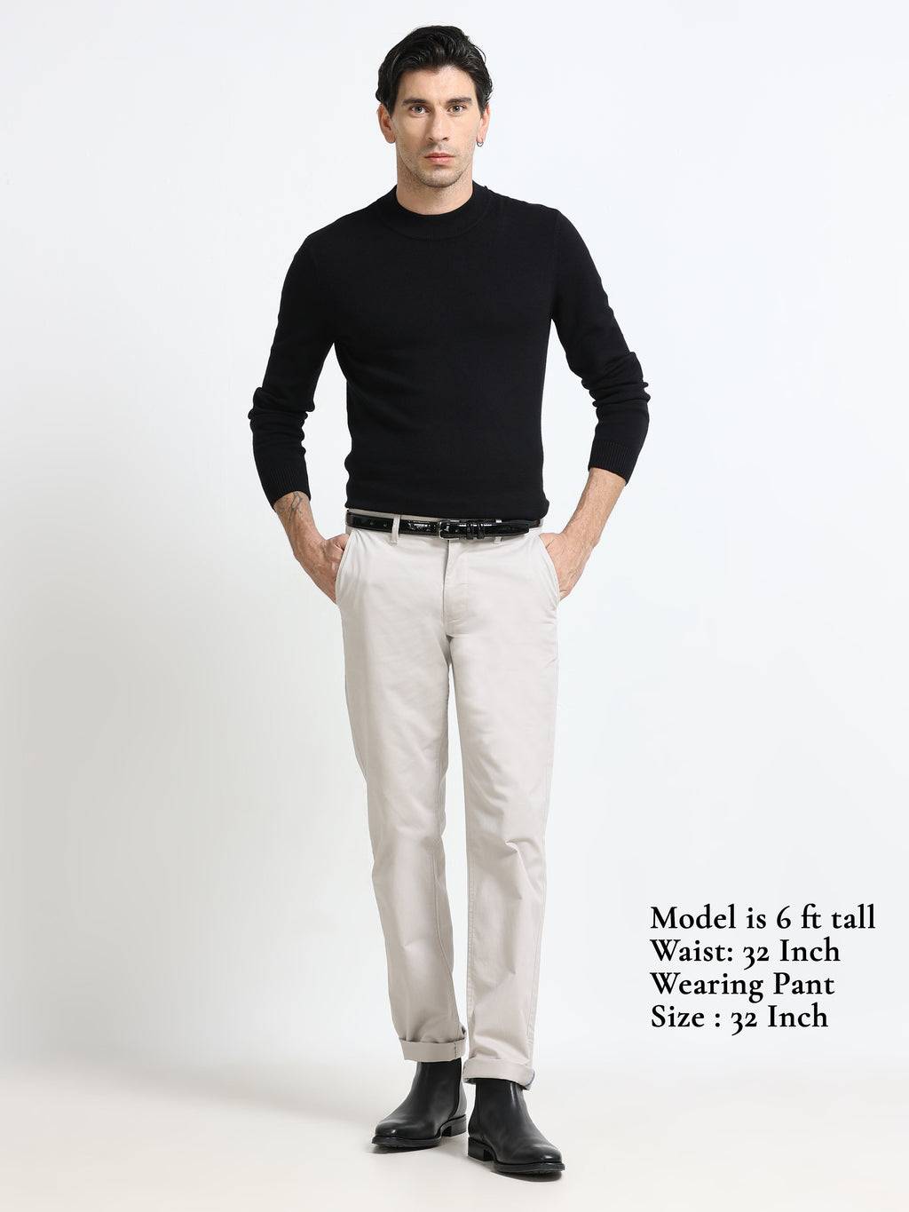 LIGHT ASH CONVERSE COTTON LYCRA STRECTH TROUSERS