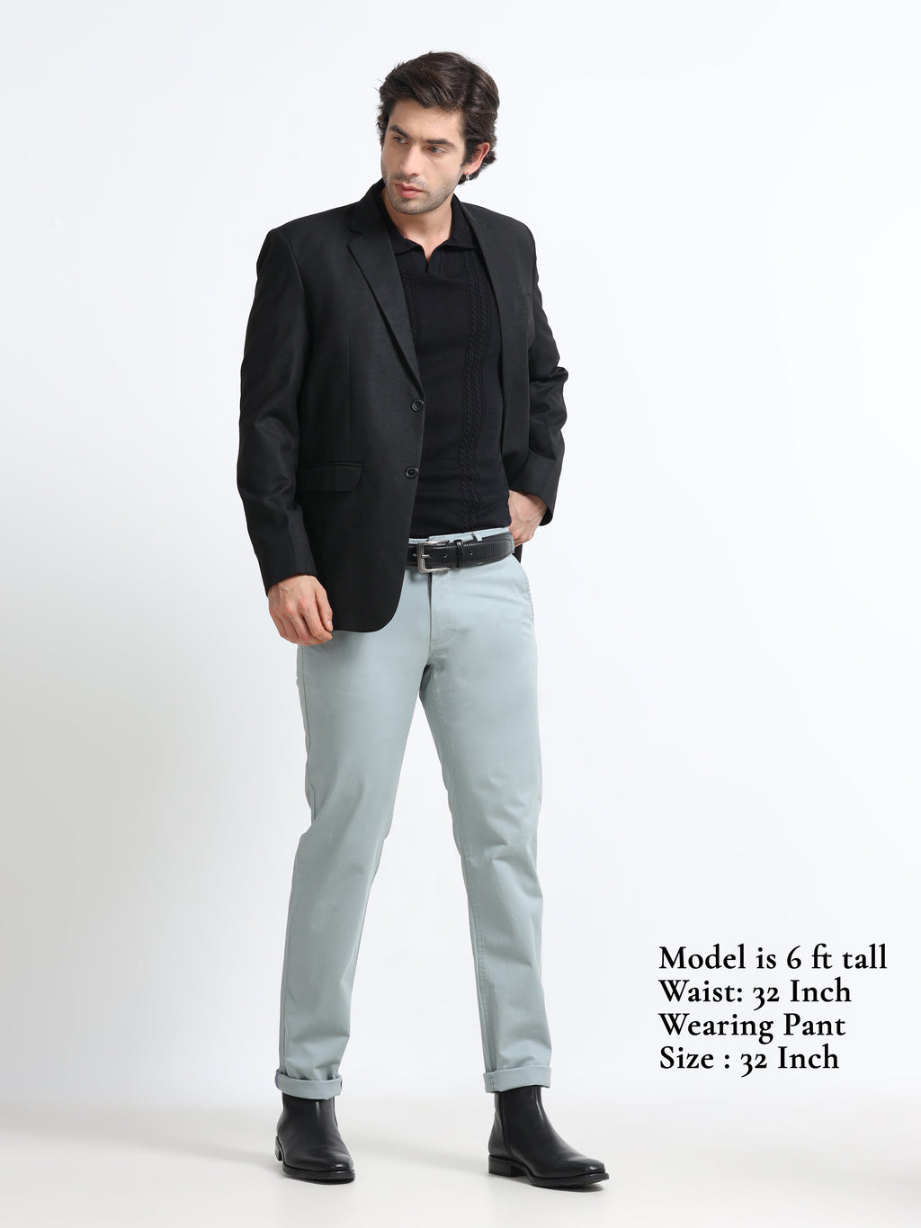 BLUISH GREY GAP TWILL STRETCH TROUSERS