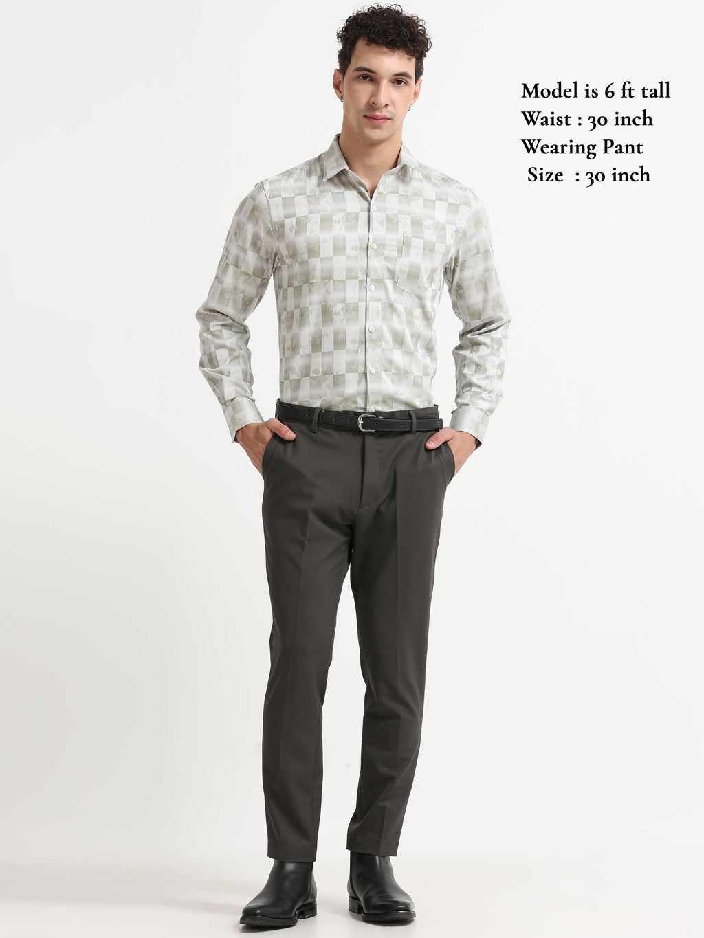 DARK GREY 4 WAY STRETCH VISCOSE BLEND FORMAL PANT